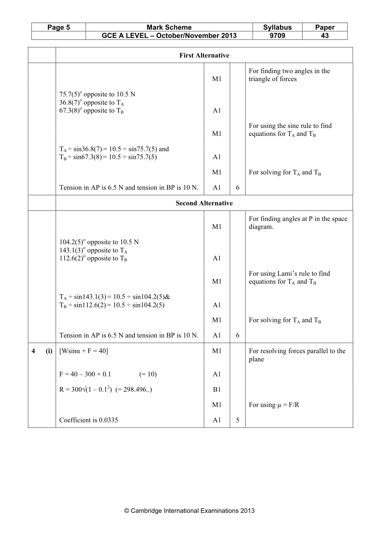 Mark scheme, page 5 of 7