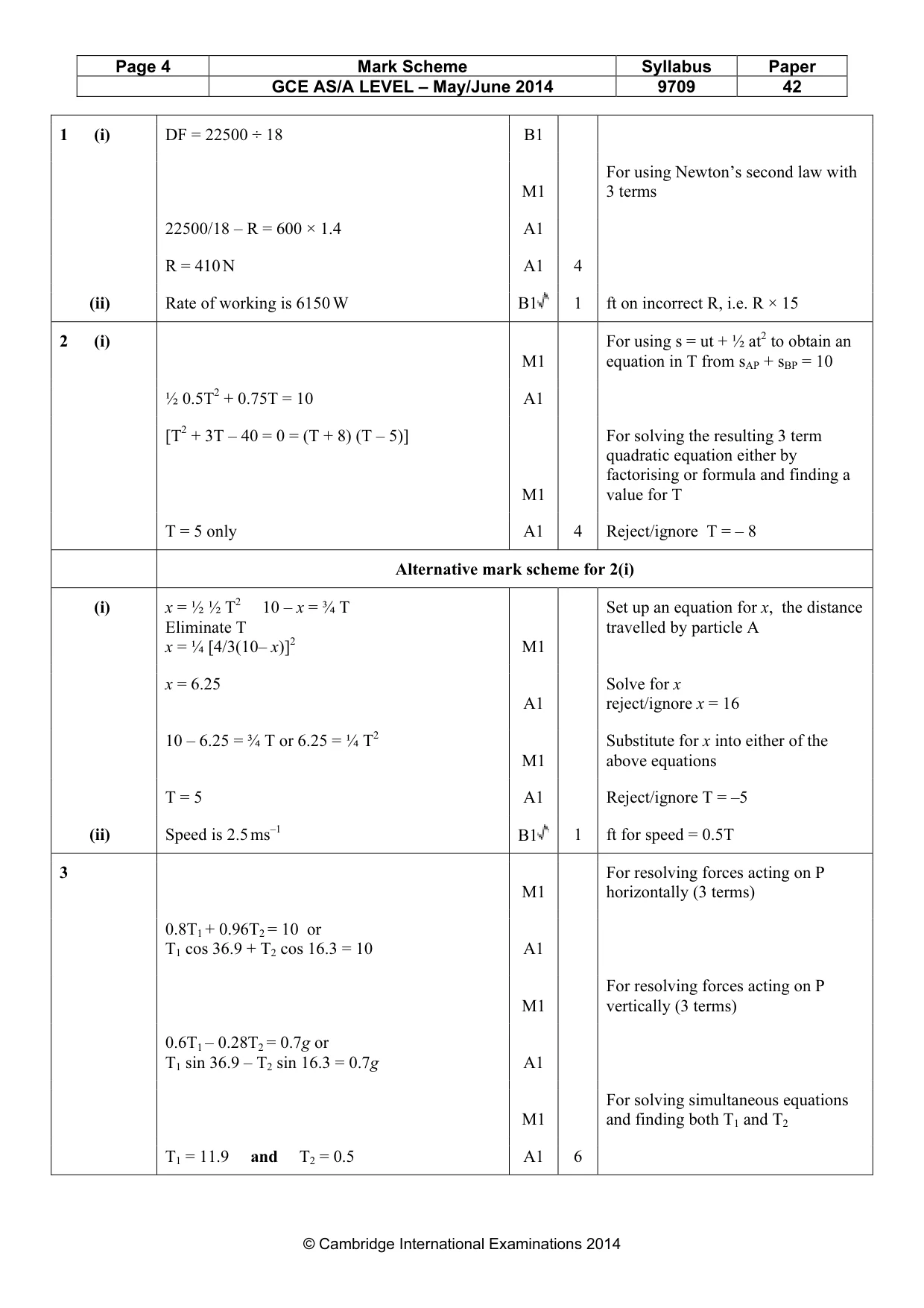 Mark scheme, page 4 of 7