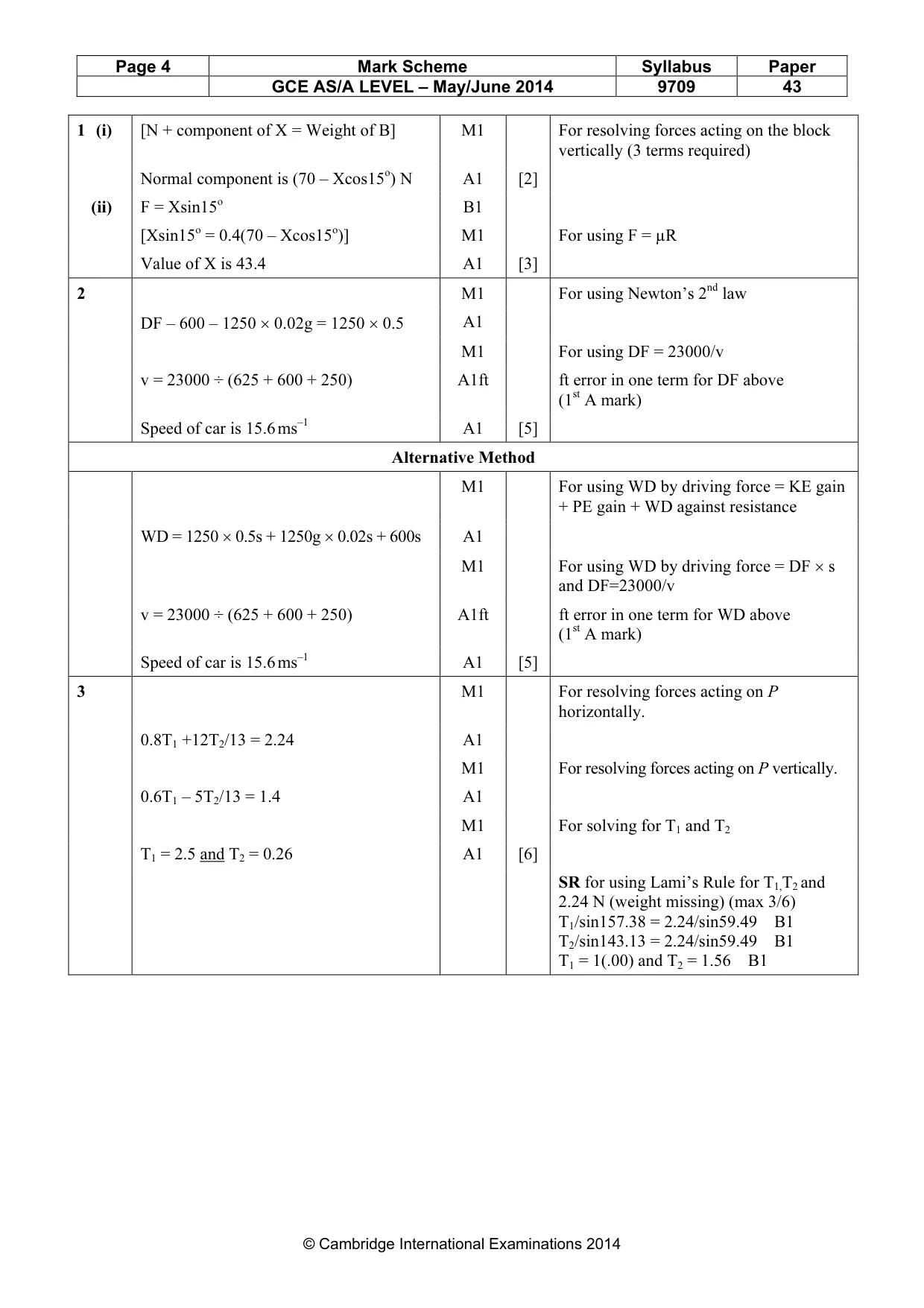 Mark scheme, page 4 of 7
