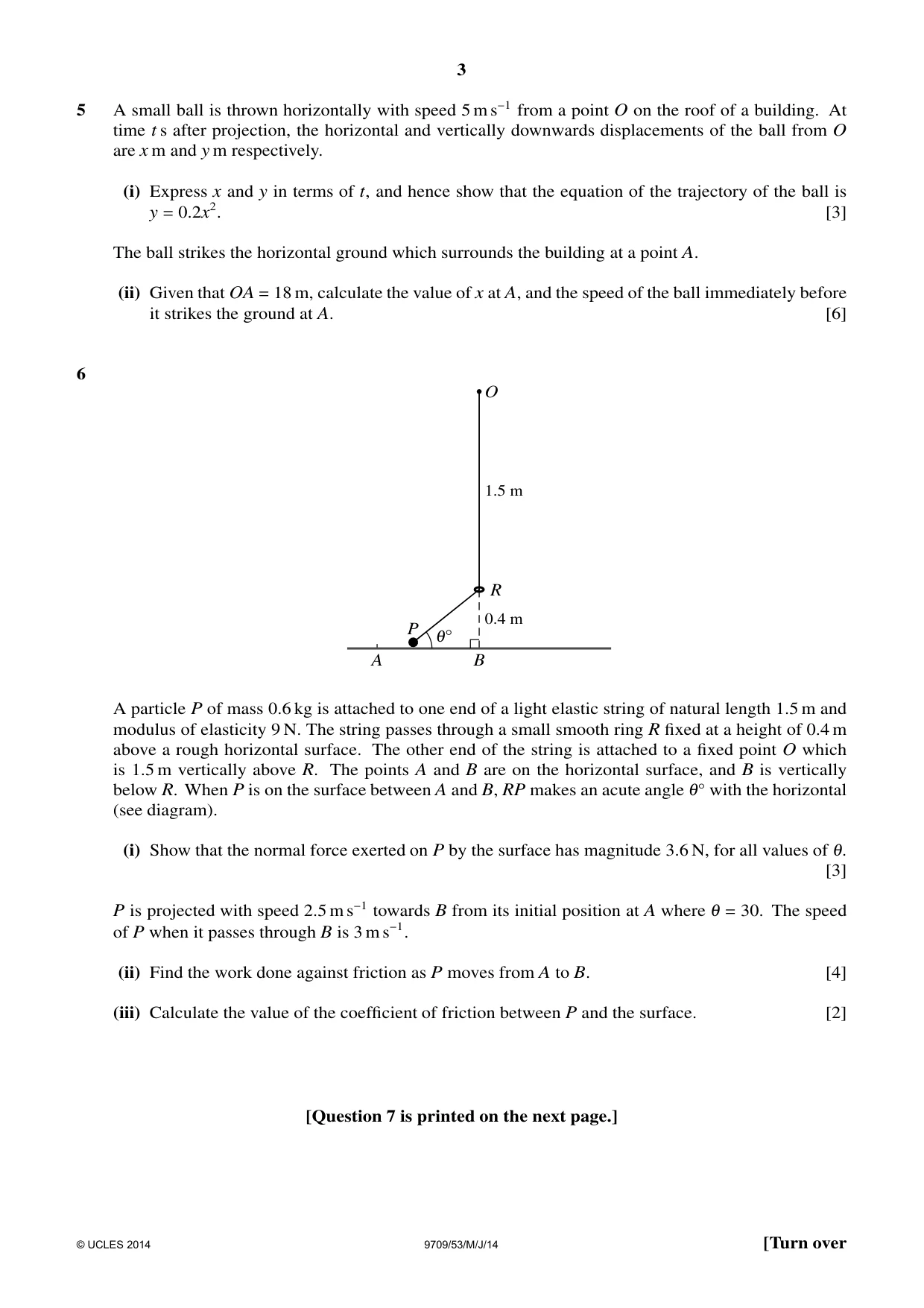Cambridge A Level Mathematics 9709 2014 May/June Paper 5 · Variant 3 question paper, page 3 of 4
