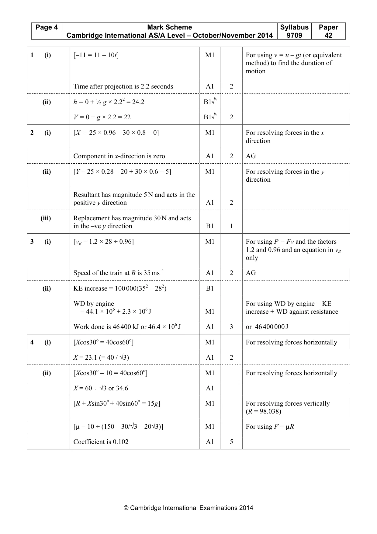 Mark scheme, page 4 of 7