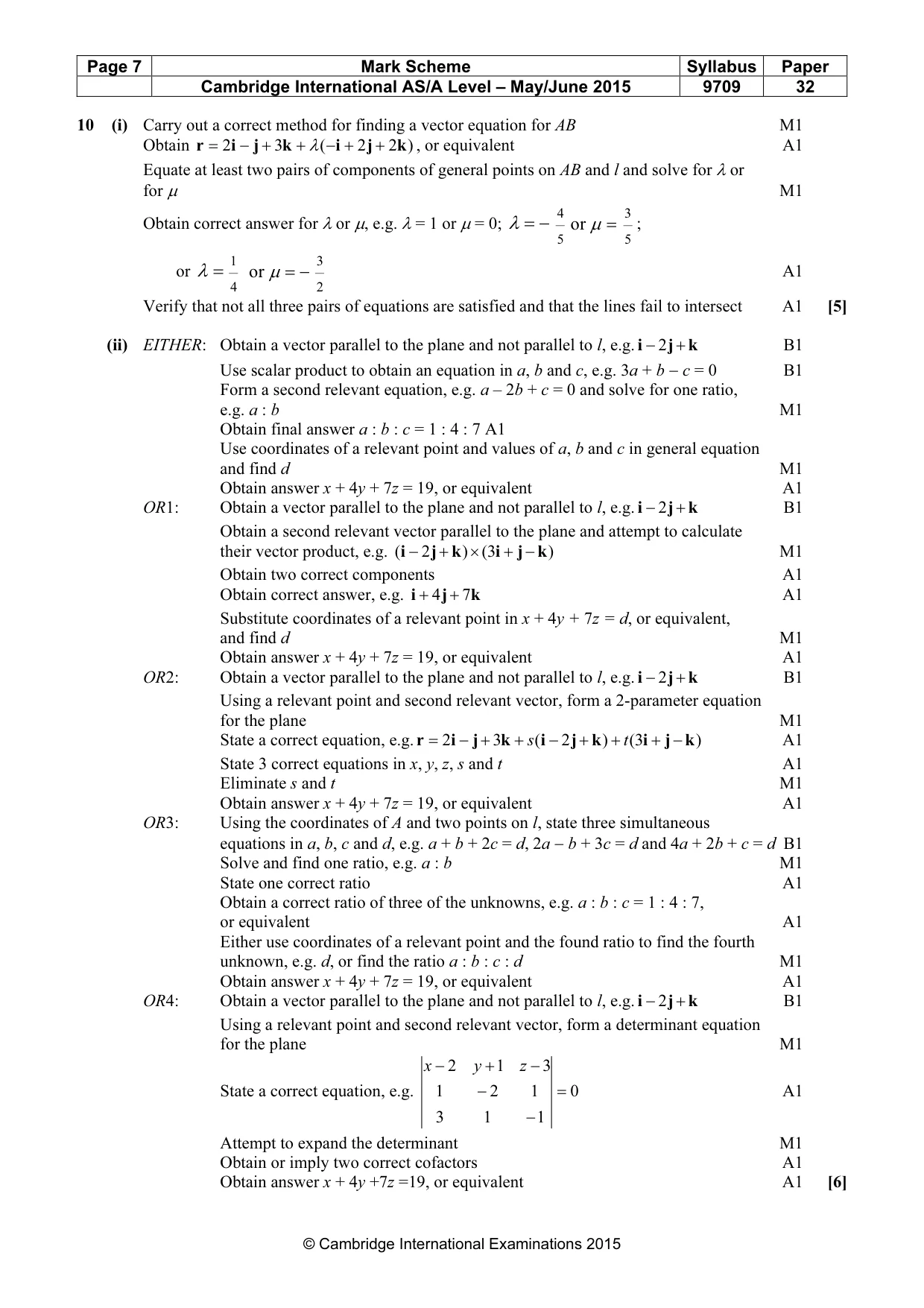 Mark scheme, page 7 of 7