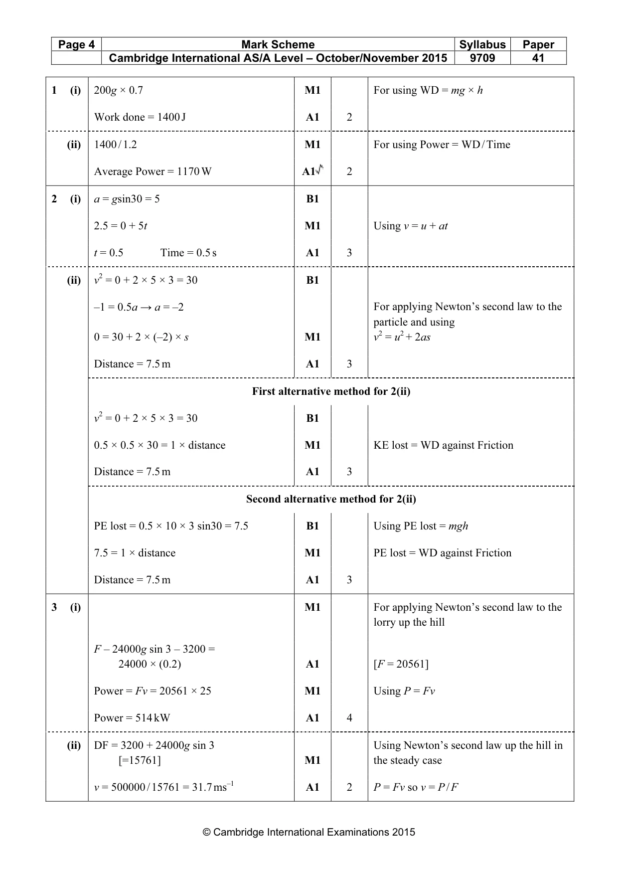 Mark scheme, page 4 of 7