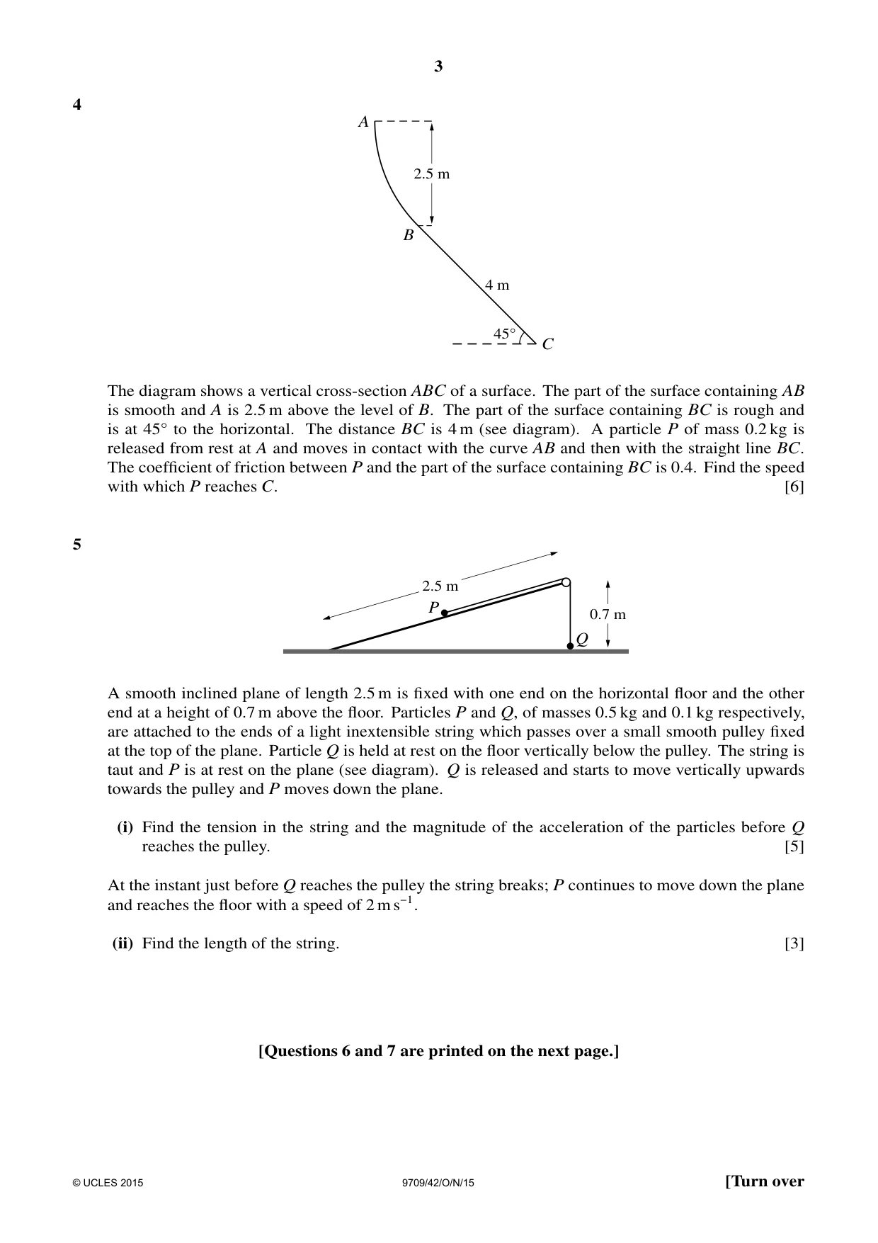 Cambridge A Level Mathematics 9709 2015 Oct/Nov Paper 4 · Variant 2 question paper, page 3 of 4