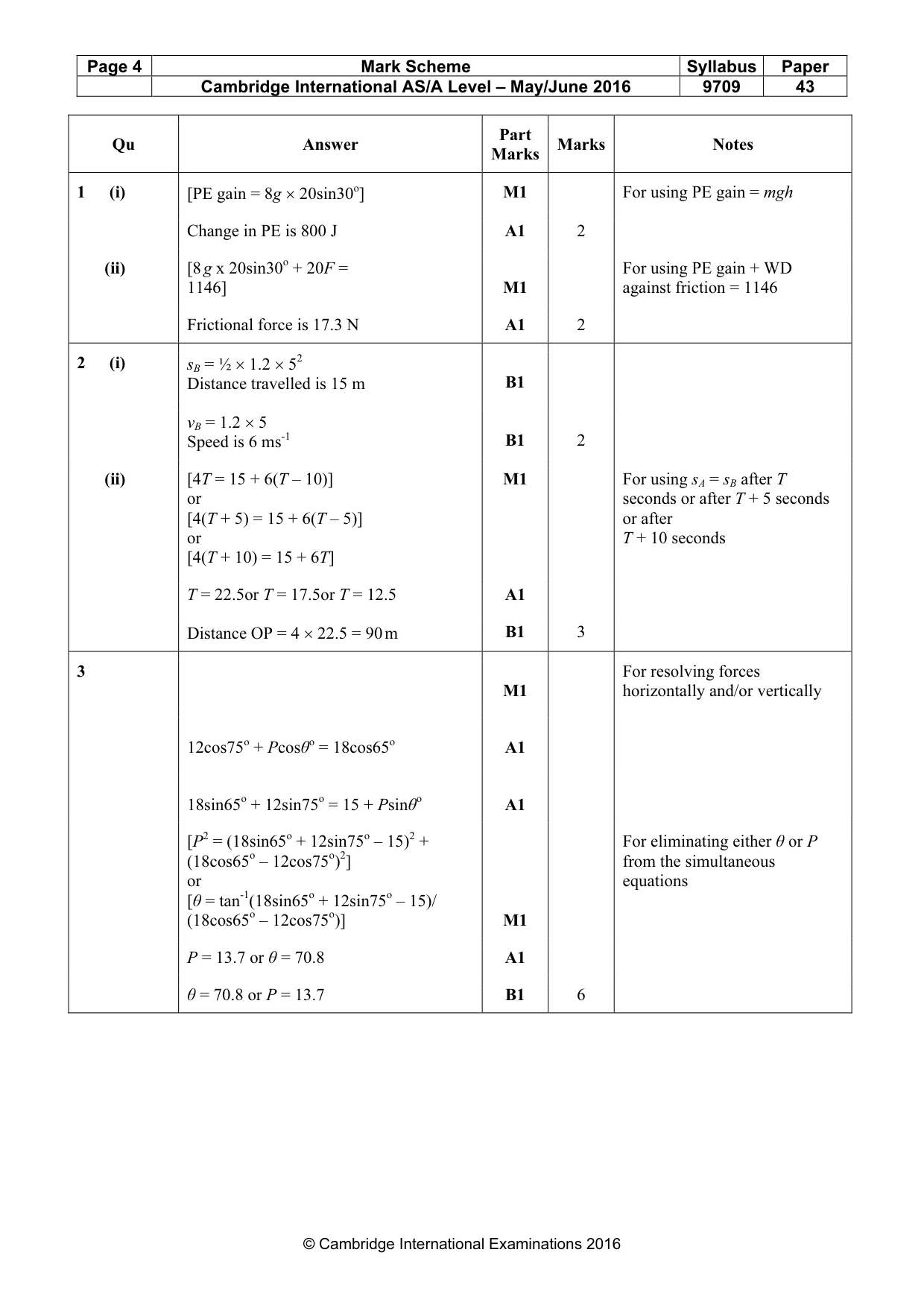 Mark scheme, page 4 of 6