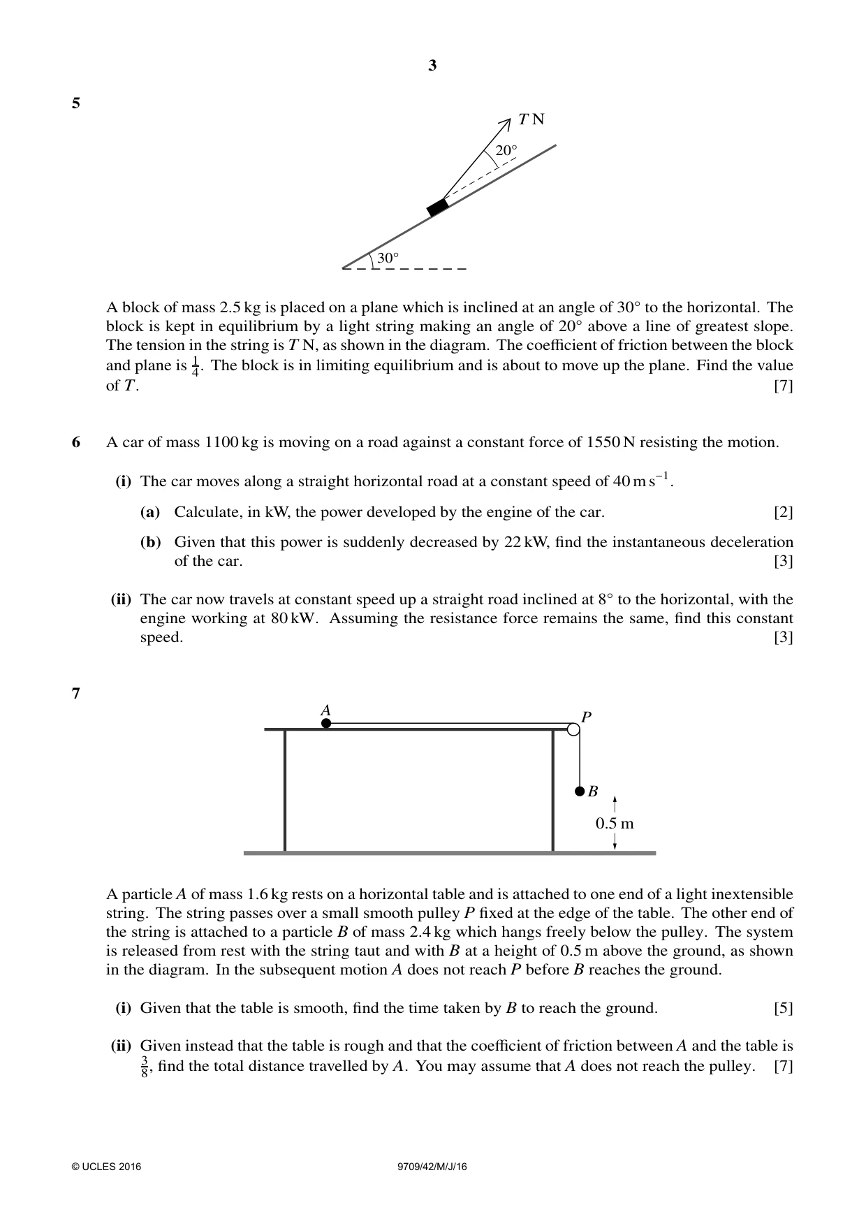 Cambridge A Level Mathematics 9709 2016 May/June Paper 4 · Variant 2 question paper, page 3 of 4