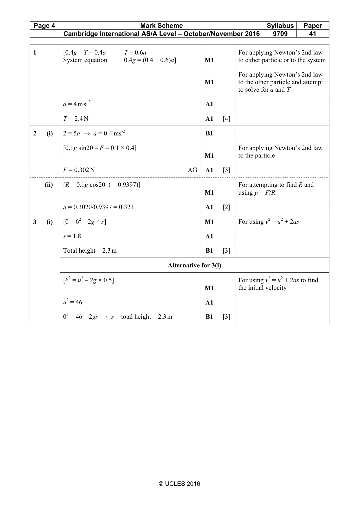 Mark scheme, page 4 of 7