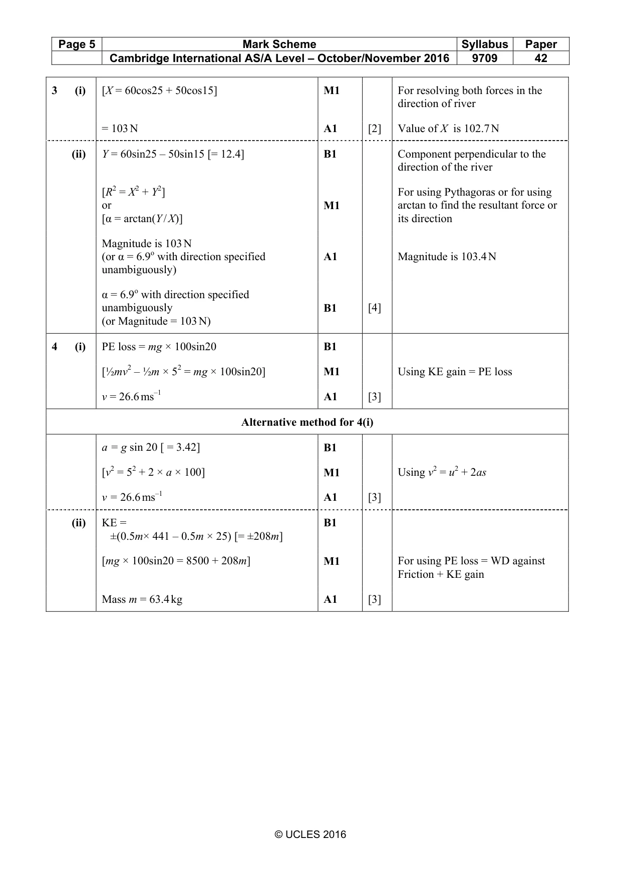 Mark scheme, page 5 of 7