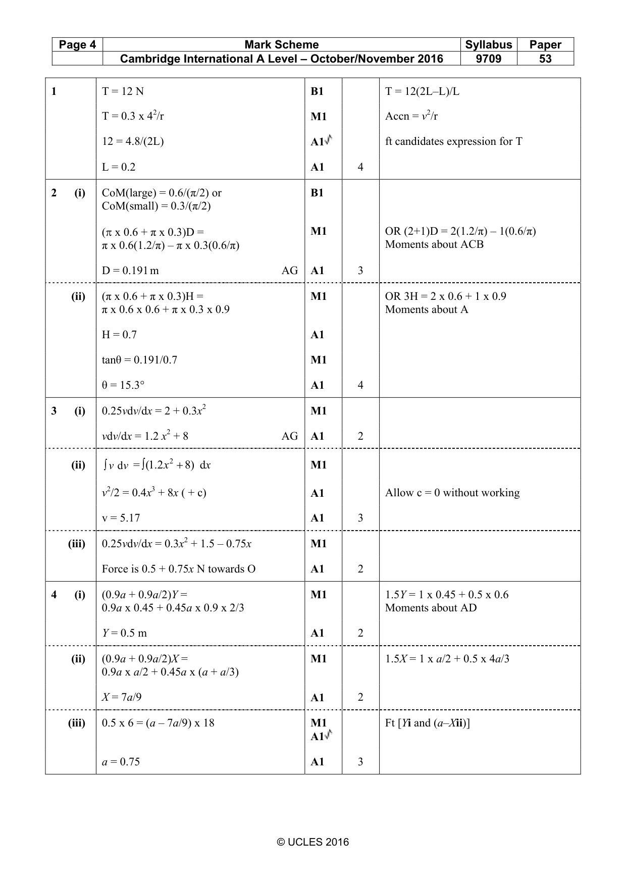 Mark scheme, page 4 of 6