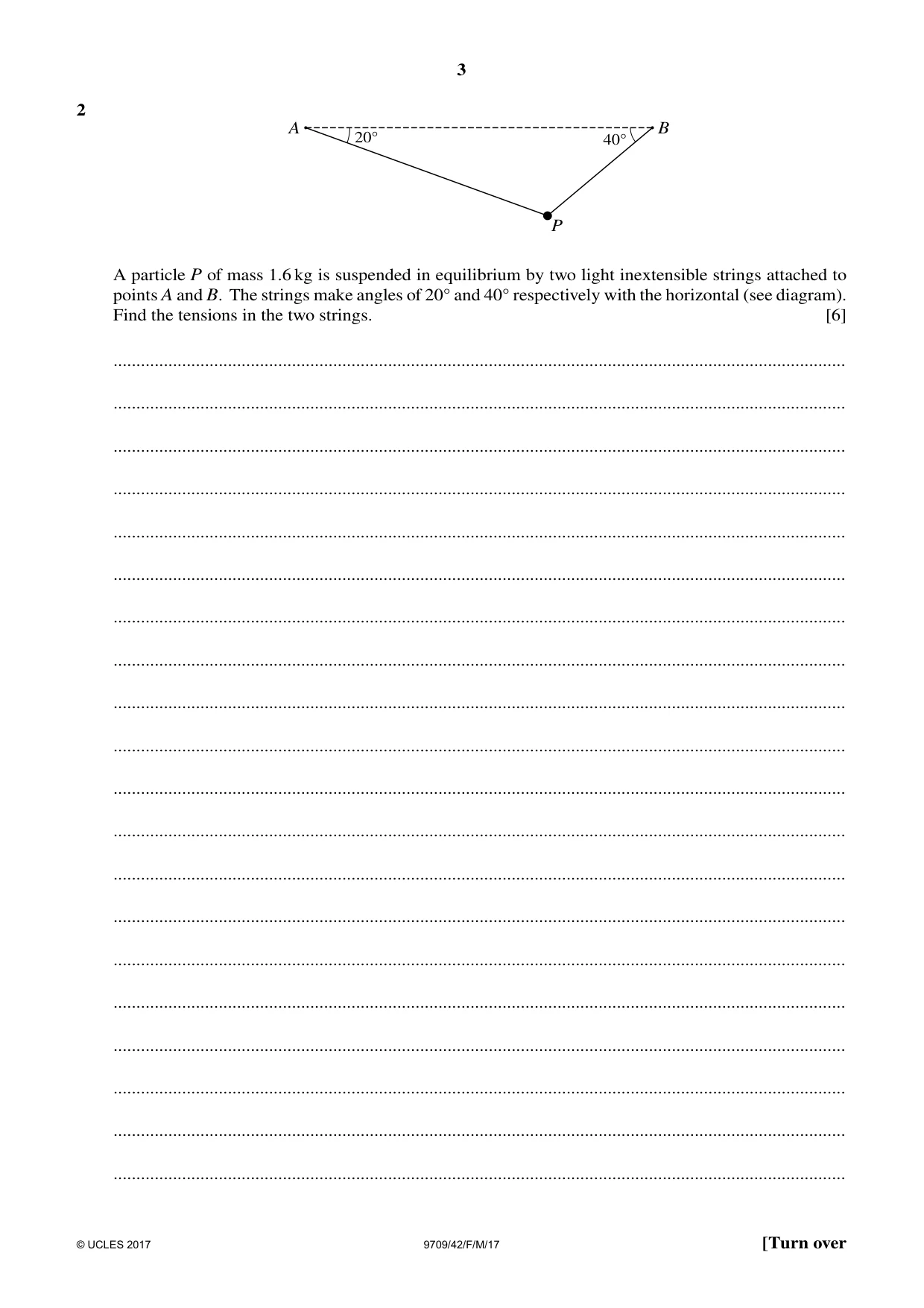 Cambridge A Level Mathematics 9709 2017 Feb/March Paper 4 · Variant 2 question paper, page 3 of 12