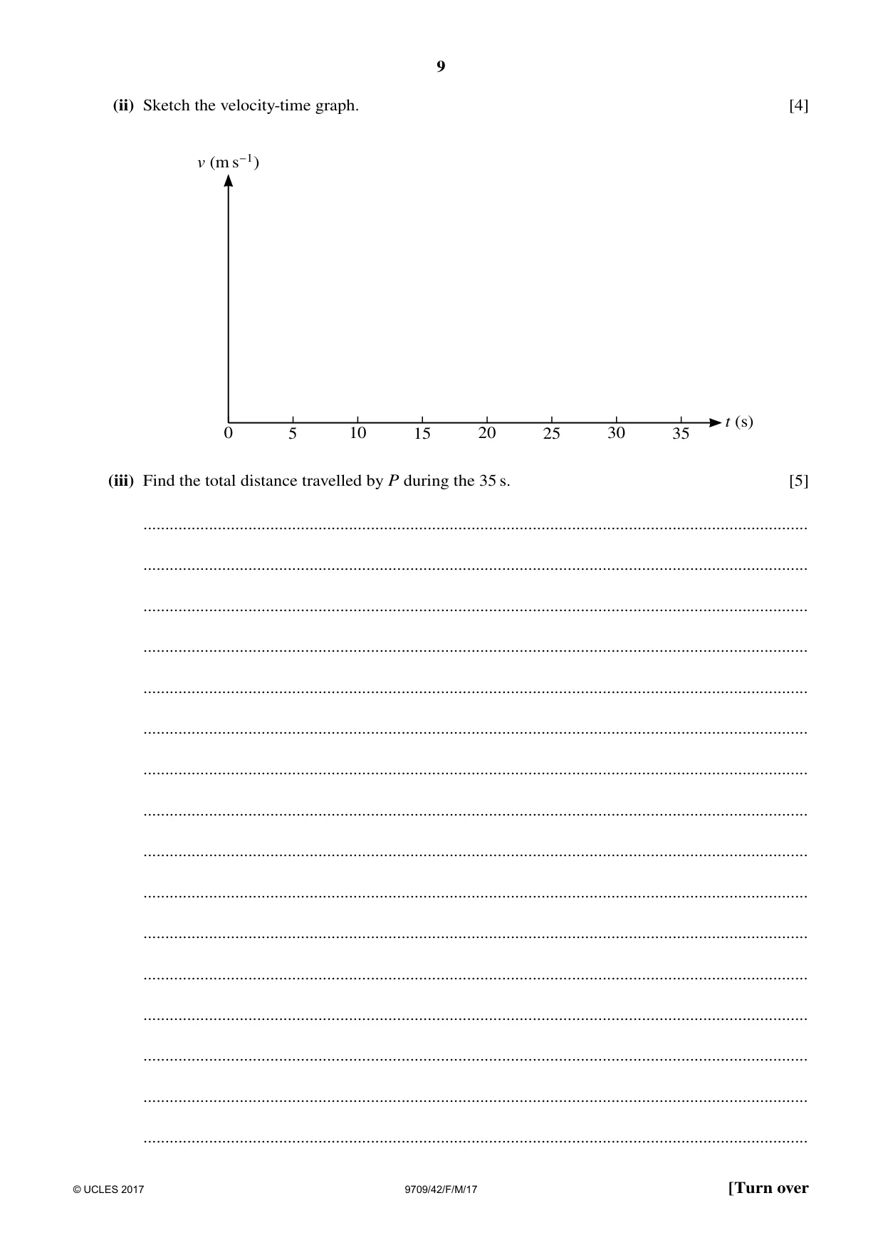 Cambridge A Level Mathematics 9709 2017 Feb/March Paper 4 · Variant 2 question paper, page 9 of 12