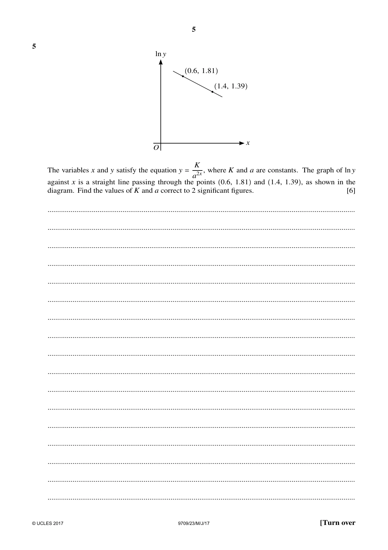 Cambridge A Level Mathematics 9709 2017 May/June Paper 2 · Variant 3 question paper, page 5 of 12