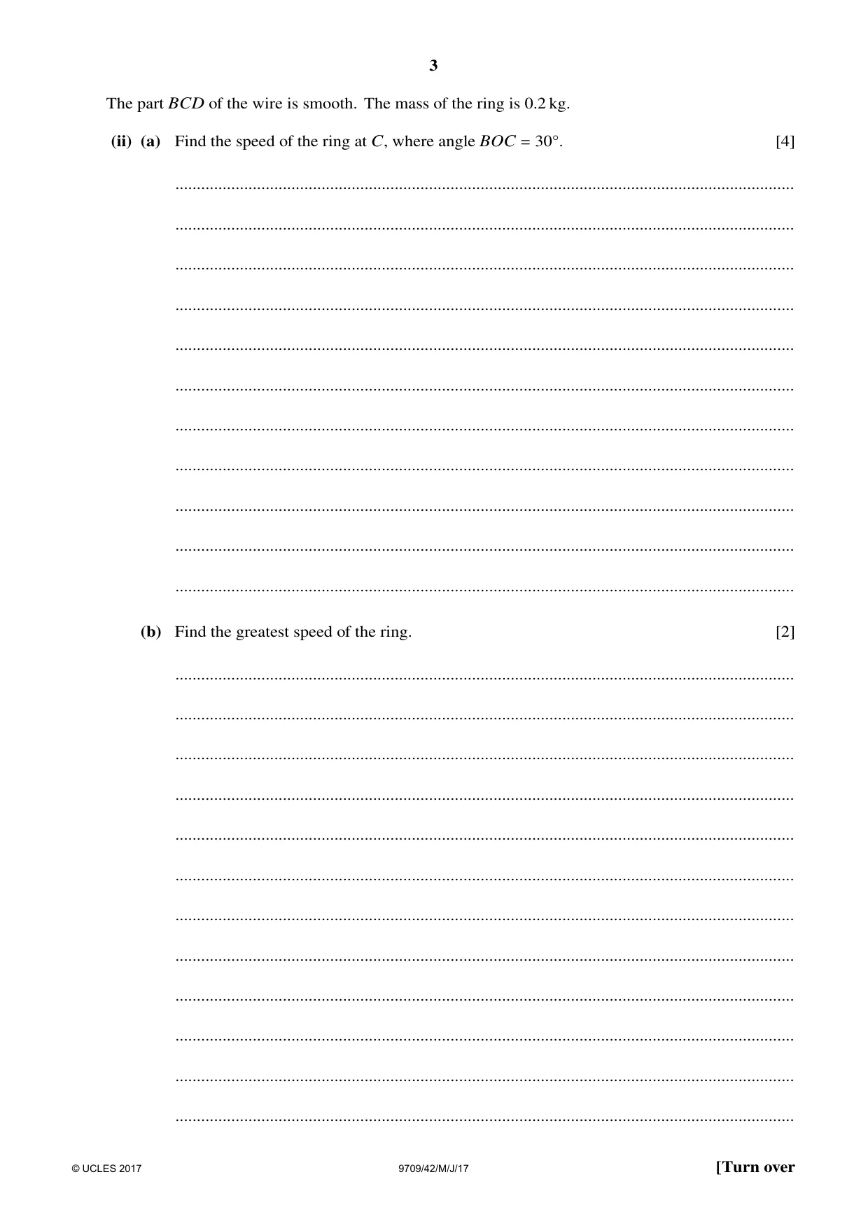 Cambridge A Level Mathematics 9709 2017 May/June Paper 4 · Variant 2 question paper, page 3 of 12