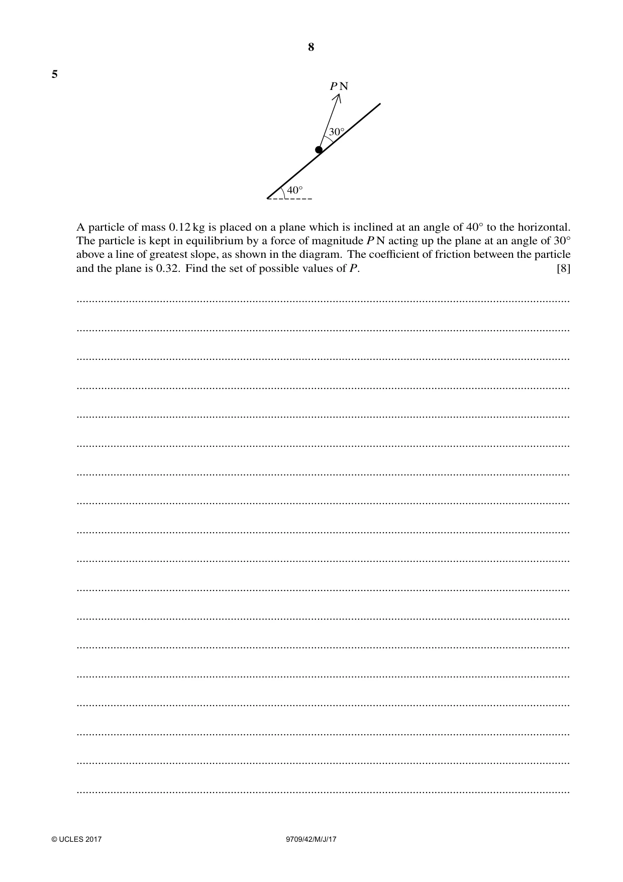 Cambridge A Level Mathematics 9709 2017 May/June Paper 4 · Variant 2 question paper, page 8 of 12