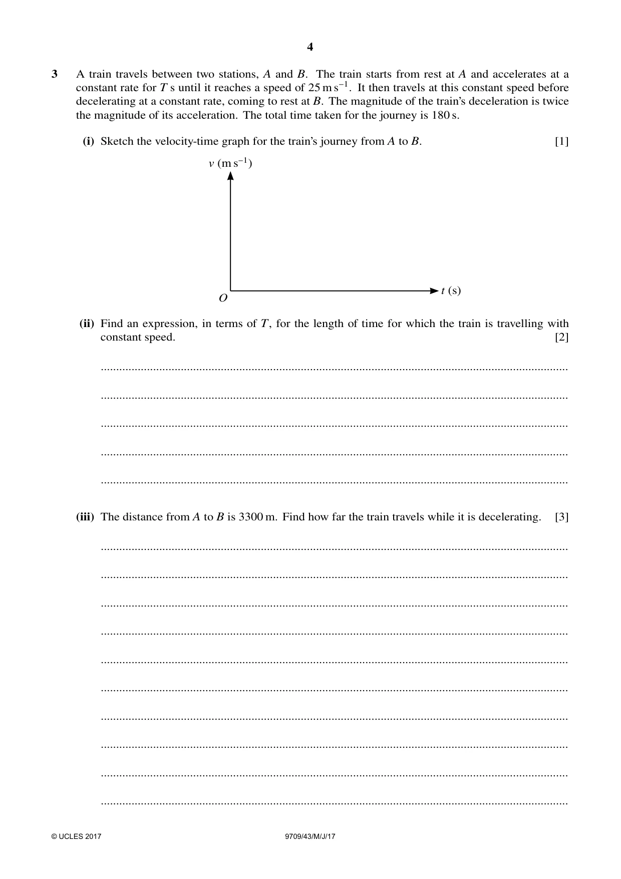 Cambridge A Level Mathematics 9709 2017 May/June Paper 4 · Variant 3 question paper, page 4 of 12
