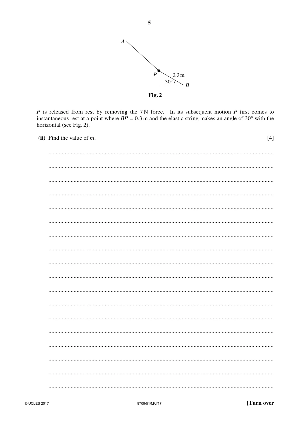 Cambridge A Level Mathematics 9709 2017 May/June Paper 5 · Variant 1 question paper, page 5 of 16
