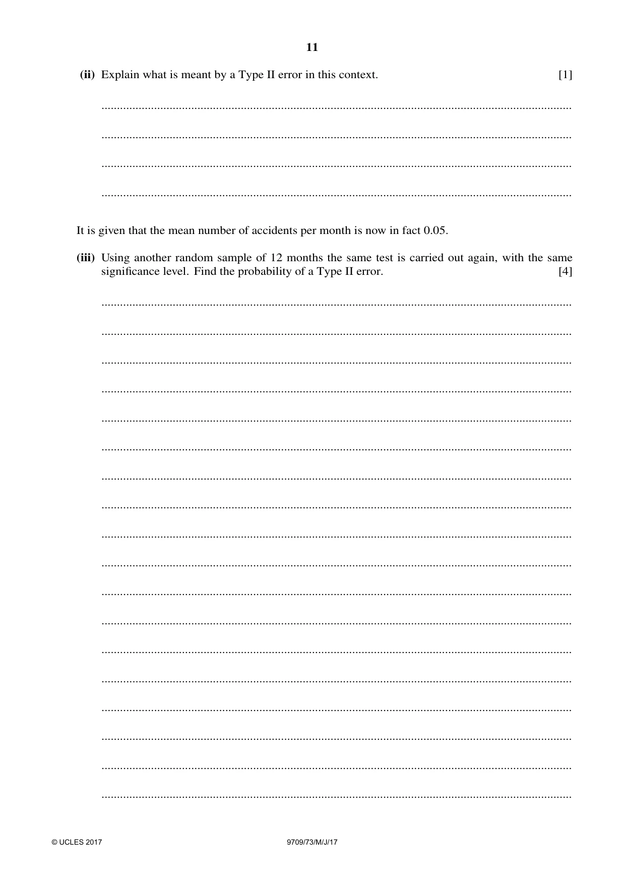 Cambridge A Level Mathematics 9709 2017 May/June Paper 7 · Variant 3 question paper, page 11 of 12