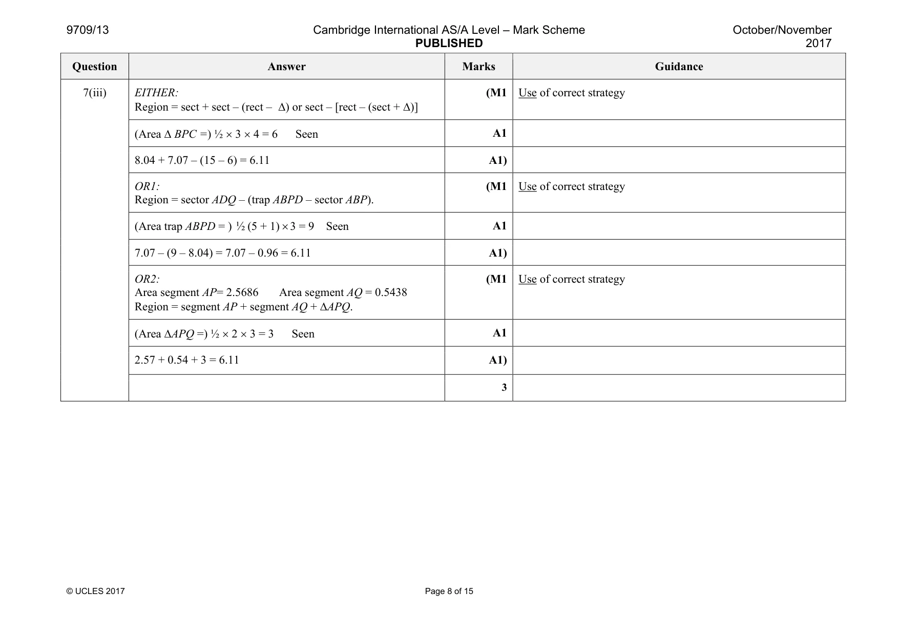 Mark scheme, page 8 of 15