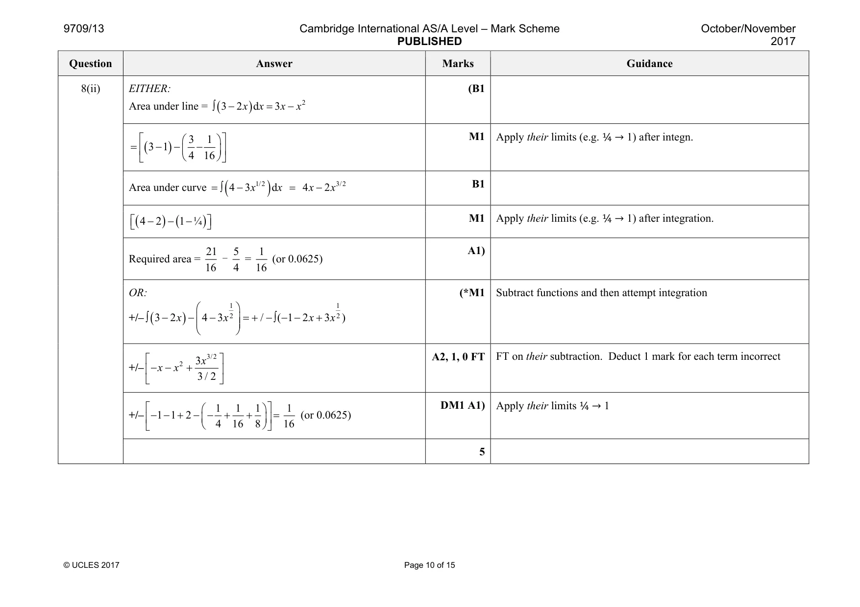 Mark scheme, page 10 of 15