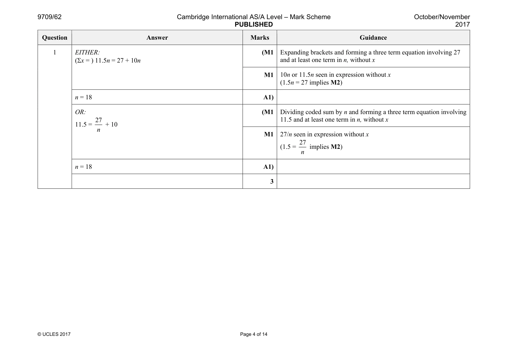 Mark scheme, page 4 of 14