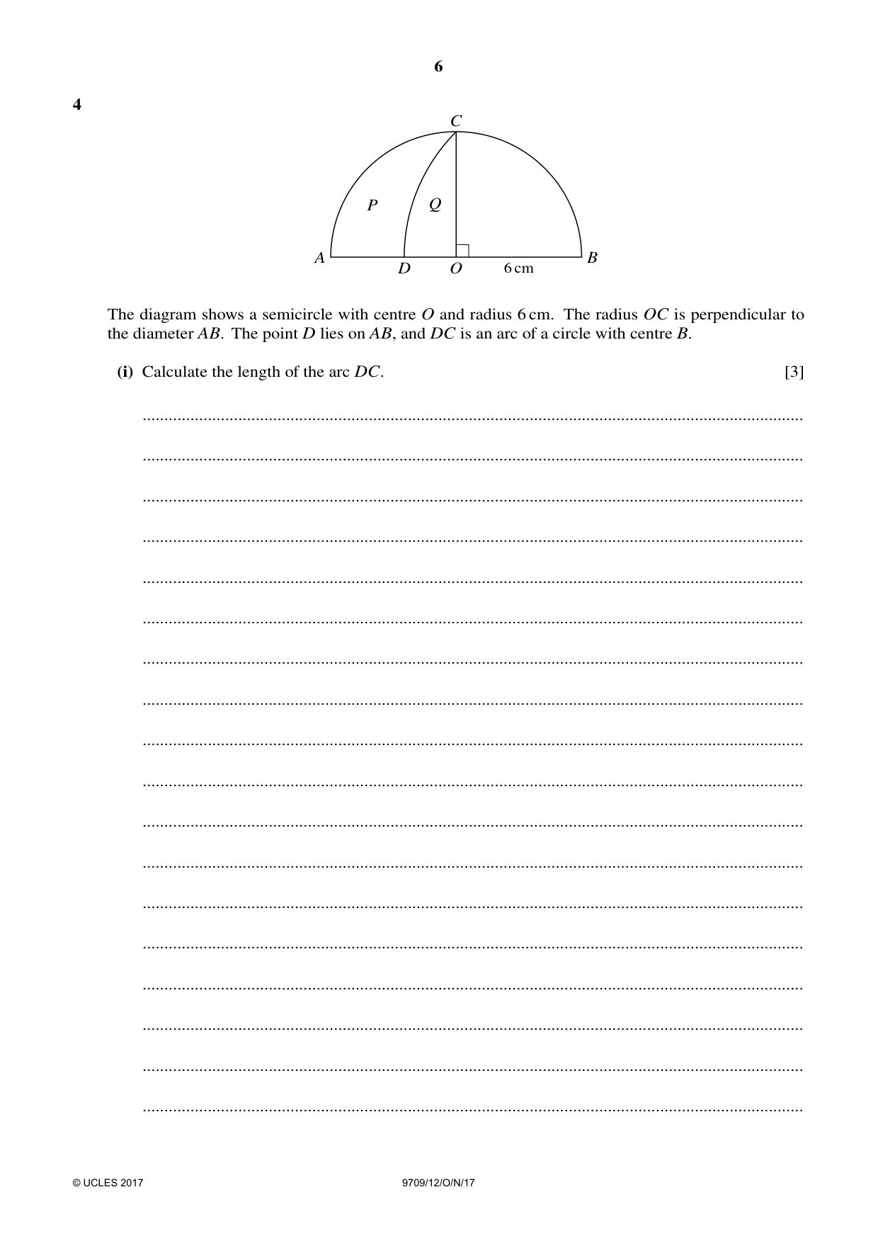 Cambridge A Level Mathematics 9709 2017 Oct/Nov Paper 1 · Variant 2 question paper, page 6 of 20