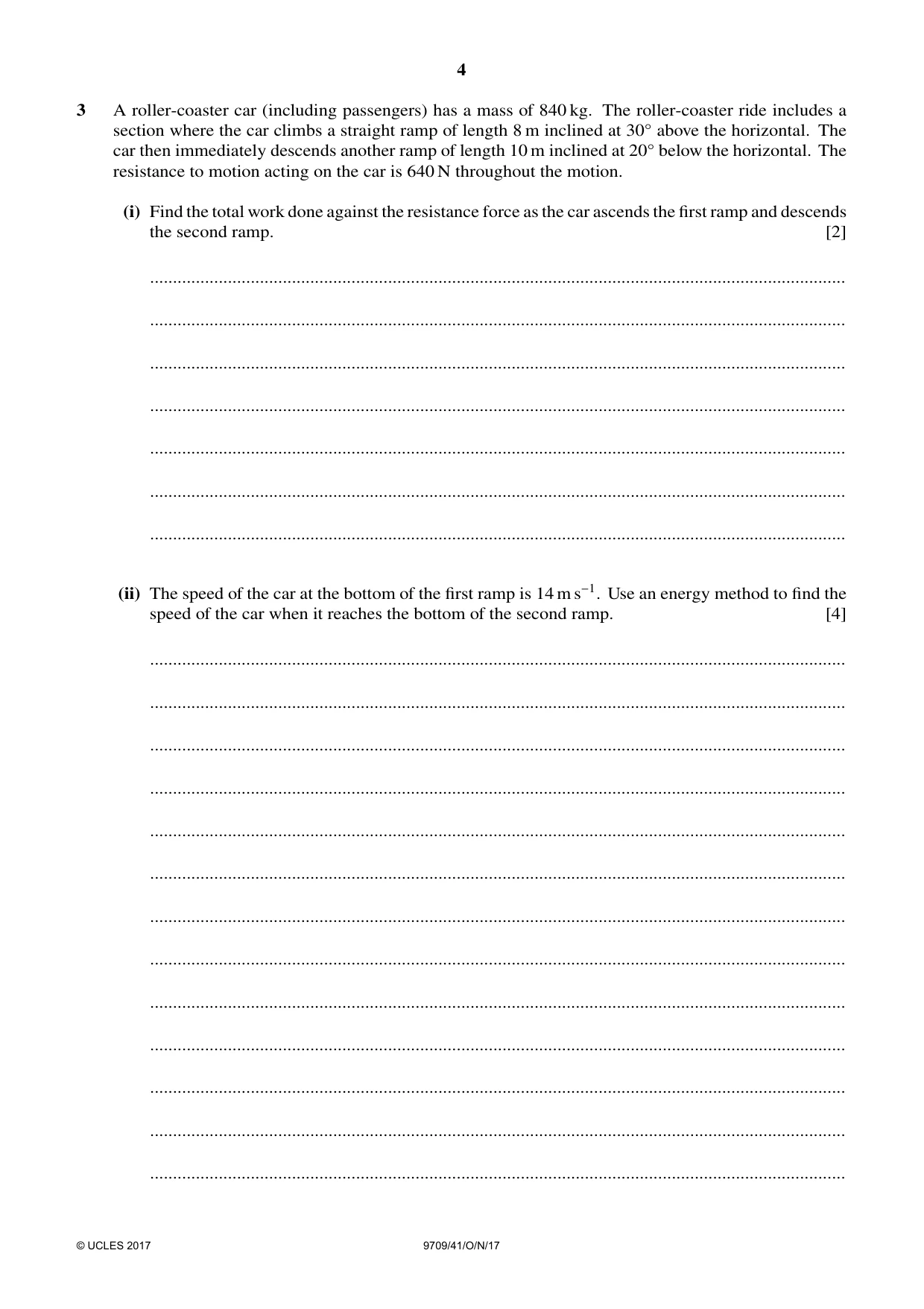 Cambridge A Level Mathematics 9709 2017 Oct/Nov Paper 4 · Variant 1 question paper, page 4 of 12