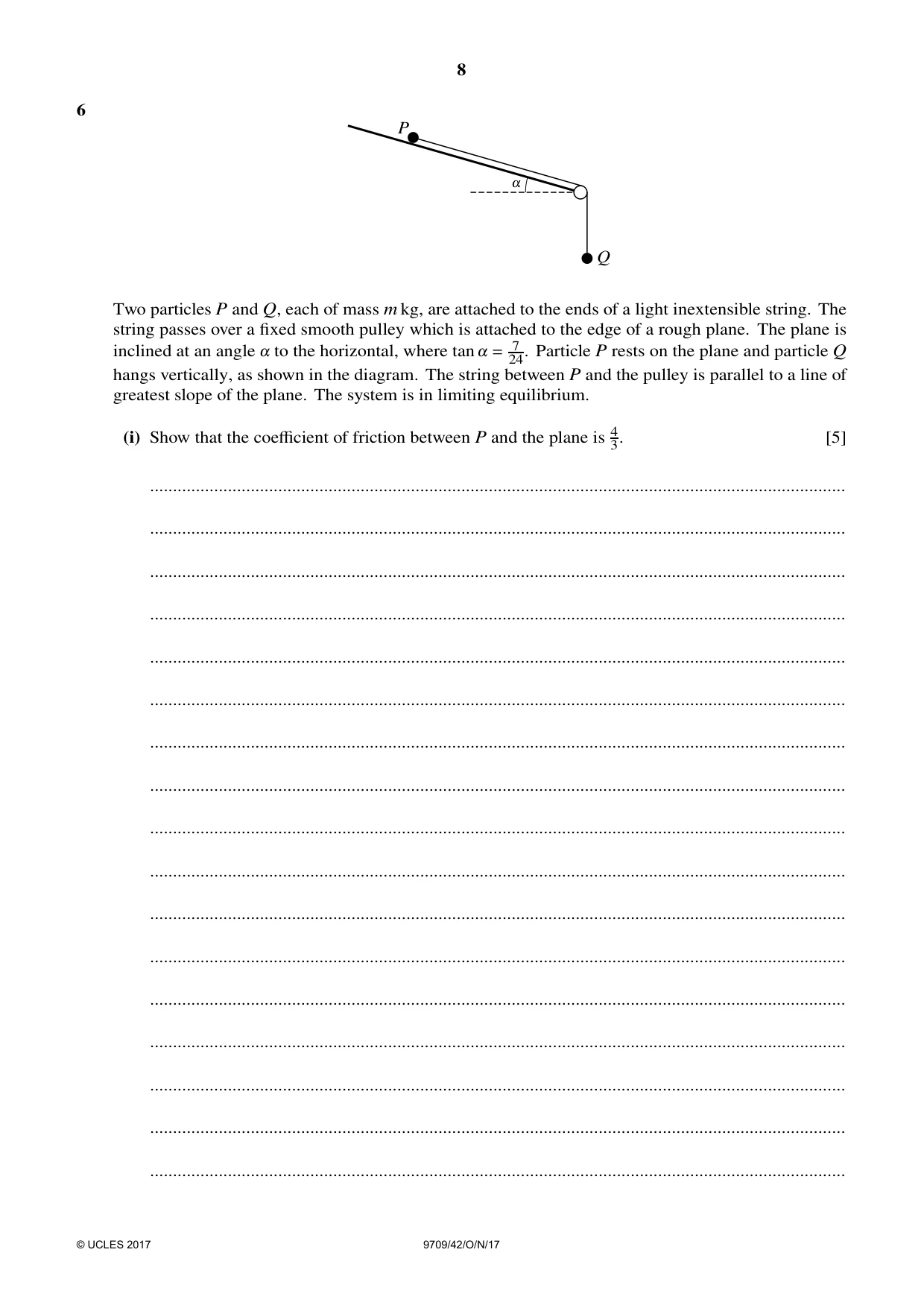 Cambridge A Level Mathematics 9709 2017 Oct/Nov Paper 4 · Variant 2 question paper, page 8 of 12