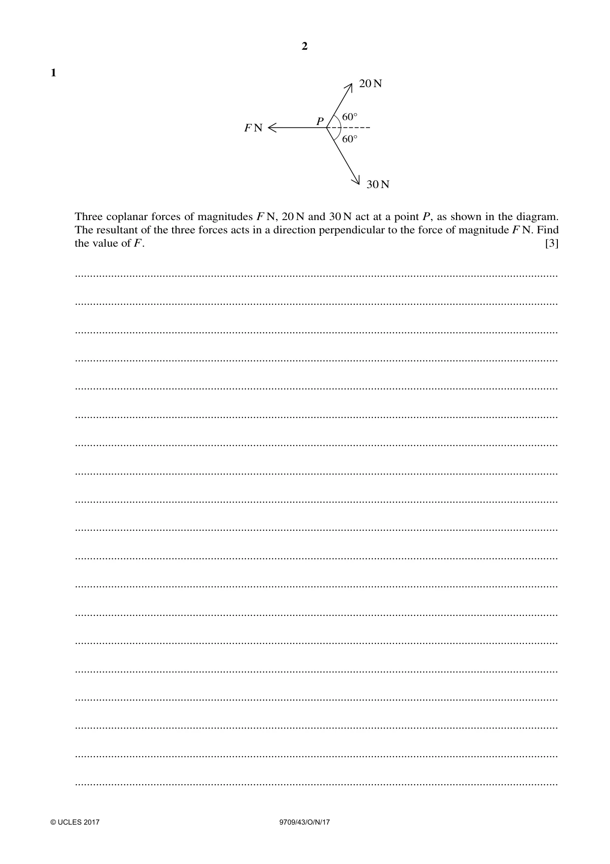 Cambridge A Level Mathematics 9709 2017 Oct/Nov Paper 4 · Variant 3 question paper, page 2 of 12