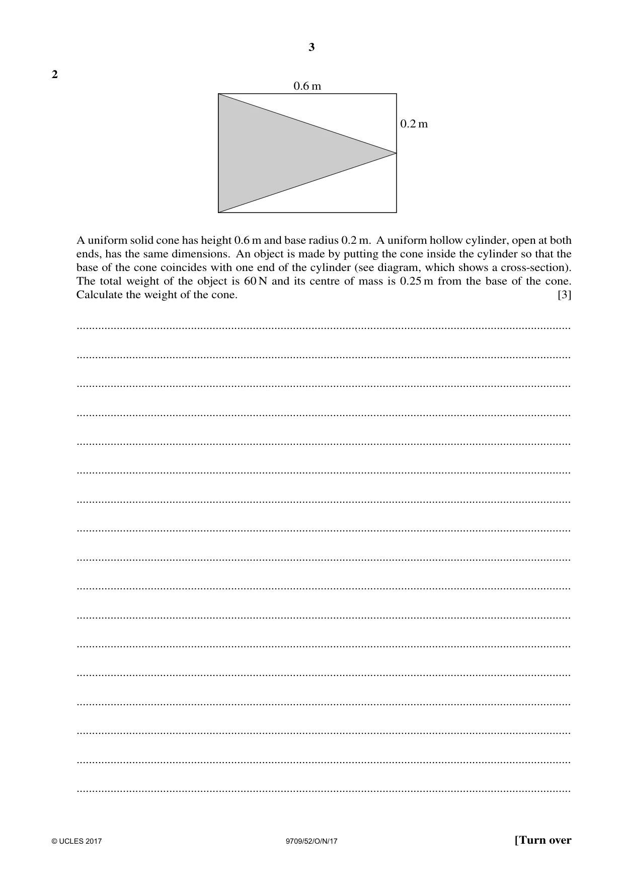 Cambridge A Level Mathematics 9709 2017 Oct/Nov Paper 5 · Variant 2 question paper, page 3 of 16