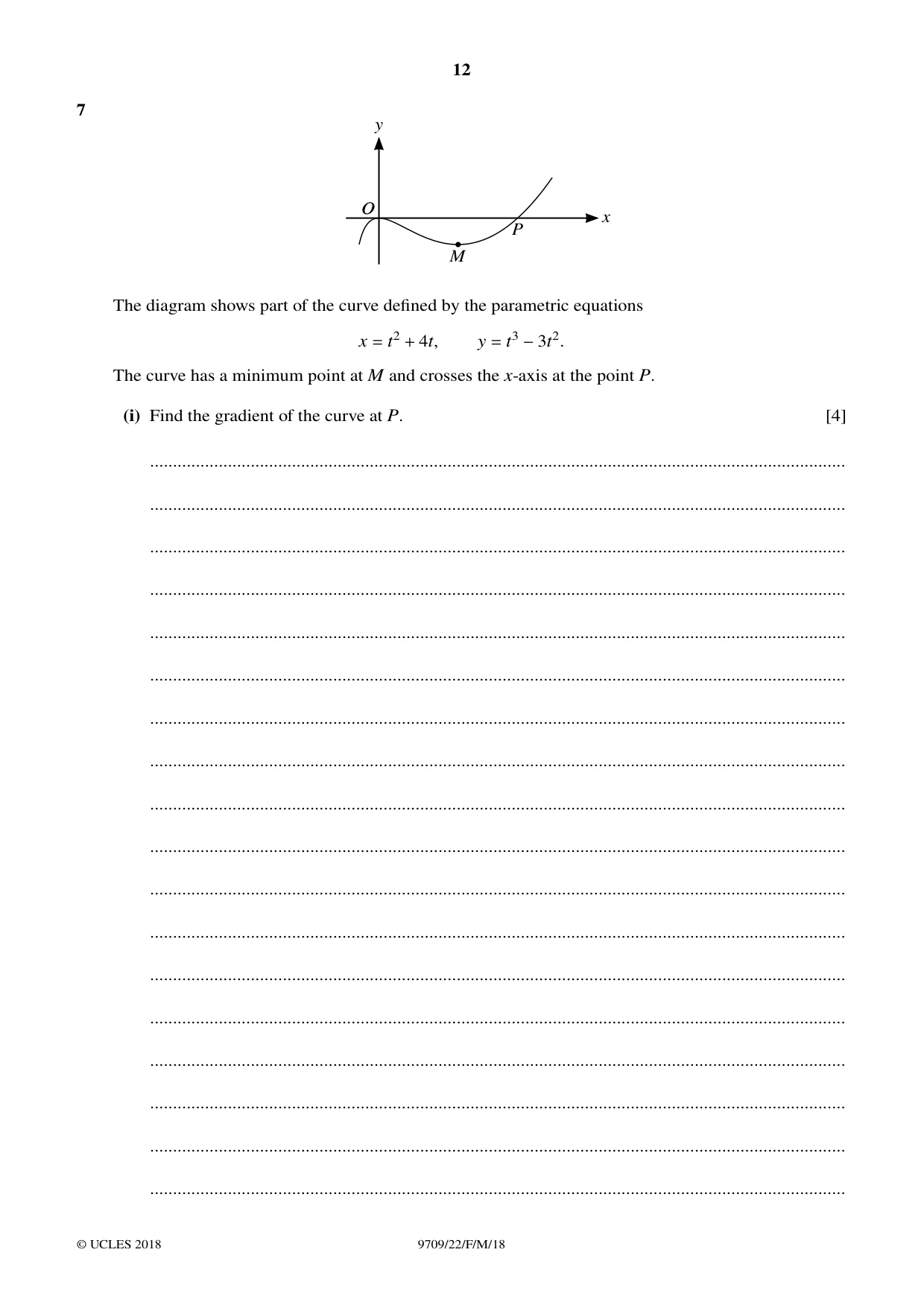 Cambridge A Level Mathematics 9709 2018 Feb/March Paper 2 · Variant 2 question paper, page 12 of 16