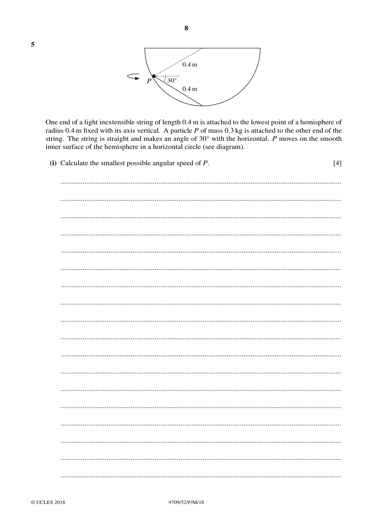 Cambridge A Level Mathematics 9709 2018 Feb/March Paper 5 · Variant 2 question paper, page 8 of 16