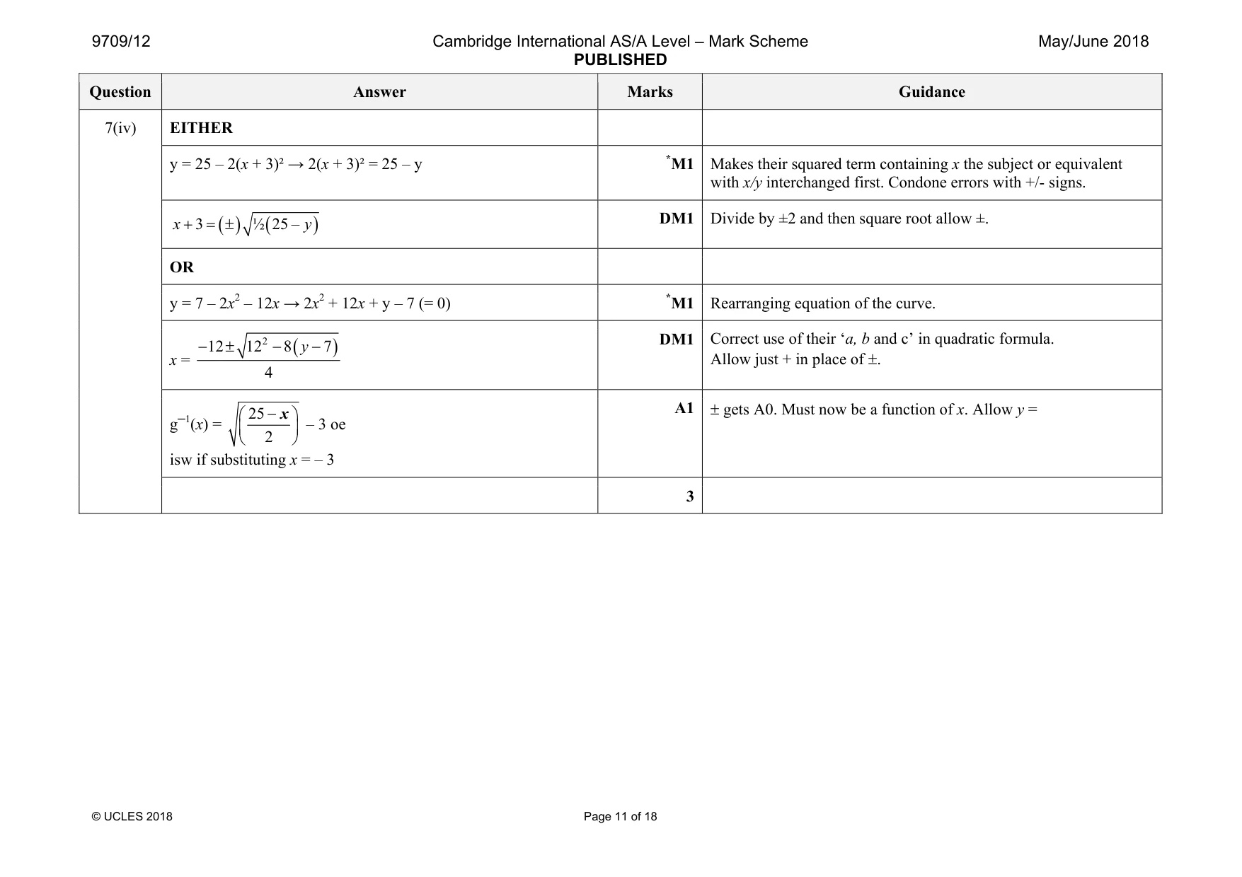 Mark scheme, page 11 of 18