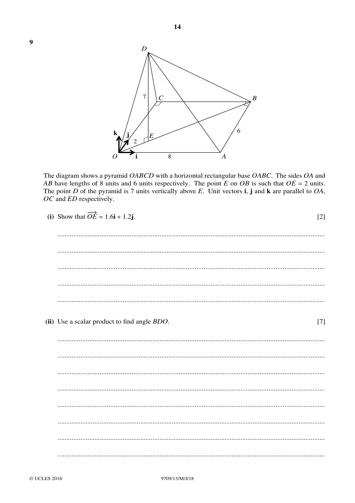 Cambridge A Level Mathematics 9709 2018 May/June Paper 1 · Variant 3 question paper, page 14 of 20