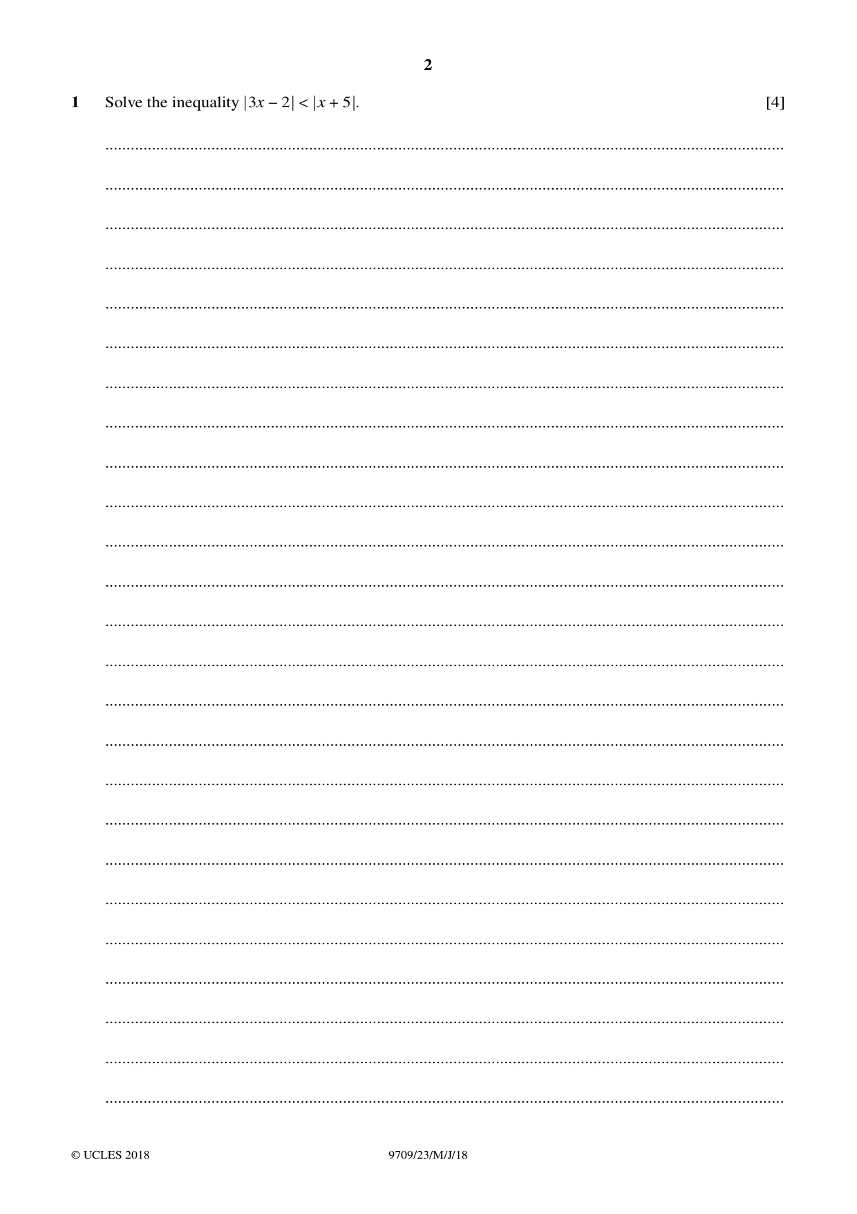 Cambridge A Level Mathematics 9709 2018 May/June Paper 2 · Variant 3 question paper, page 2 of 16