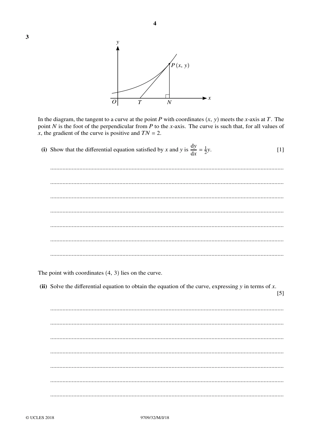 Cambridge A Level Mathematics 9709 2018 May/June Paper 3 · Variant 2 question paper, page 4 of 20