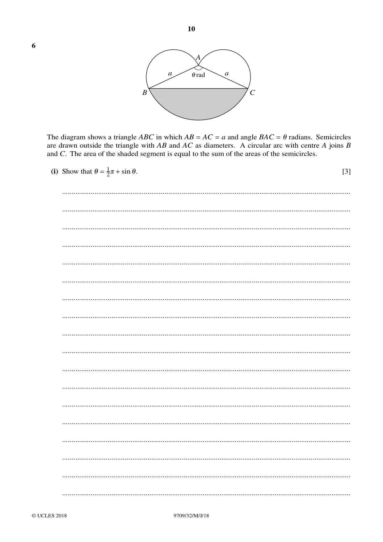 Cambridge A Level Mathematics 9709 2018 May/June Paper 3 · Variant 2 question paper, page 10 of 20
