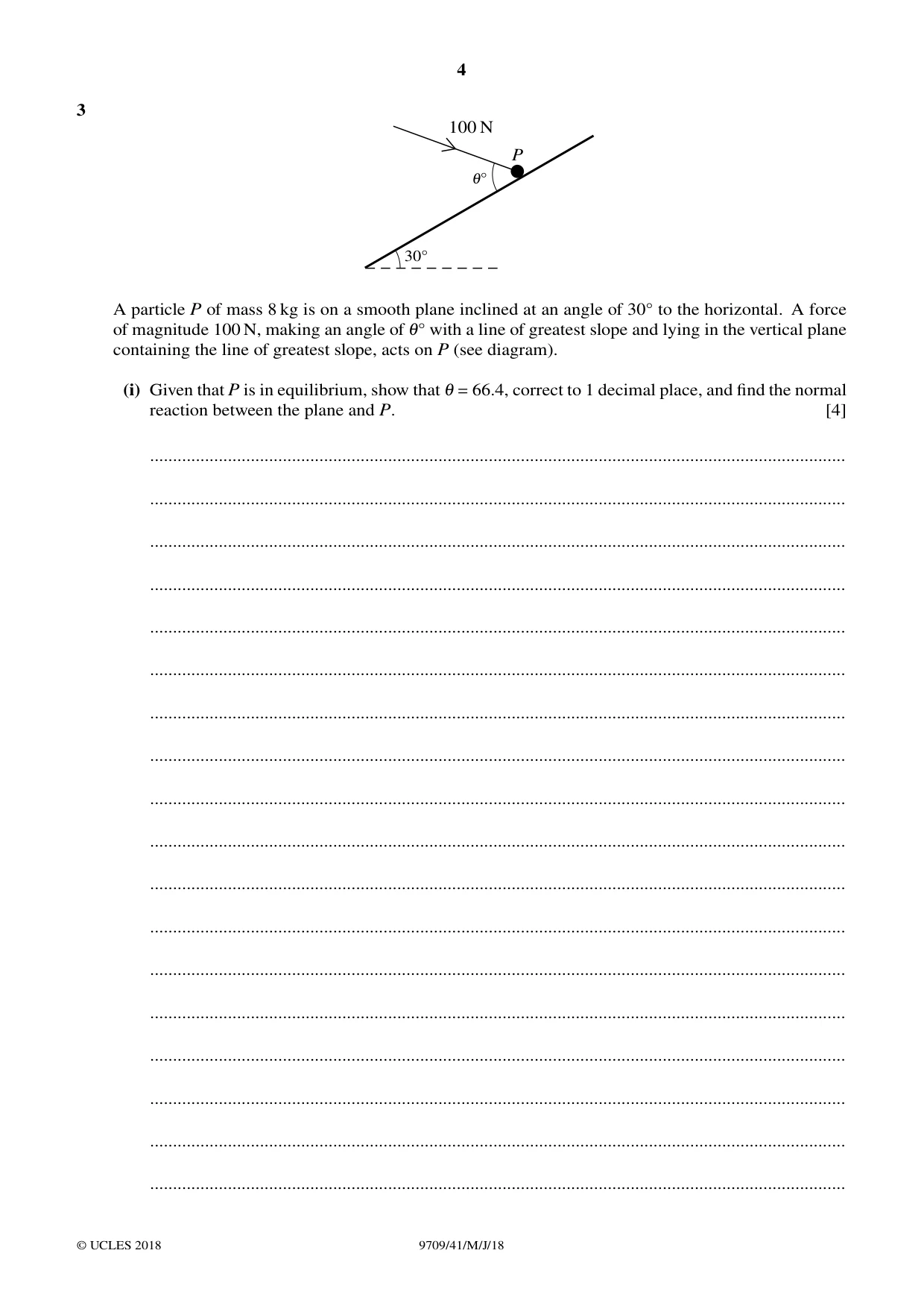 Cambridge A Level Mathematics 9709 2018 May/June Paper 4 · Variant 1 question paper, page 4 of 16