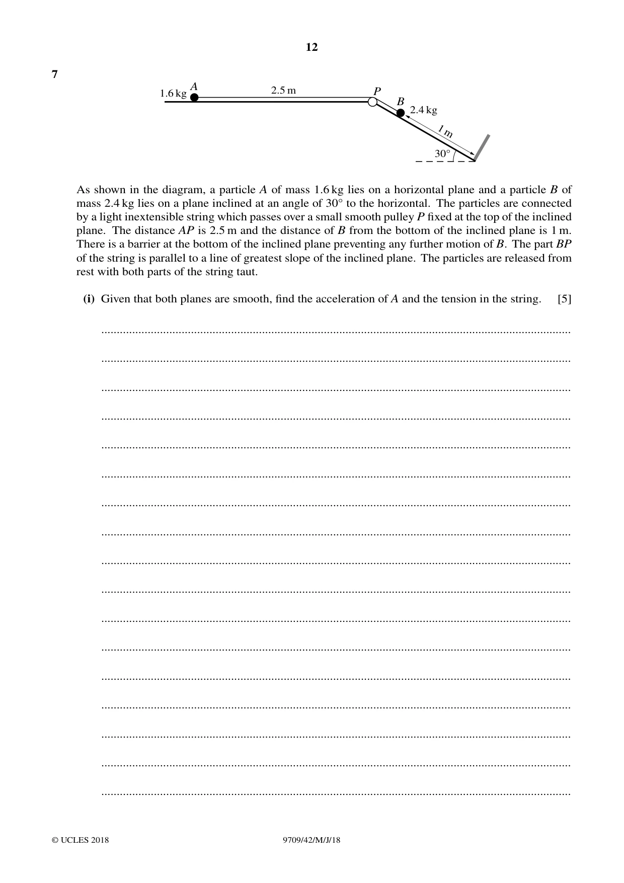 Cambridge A Level Mathematics 9709 2018 May/June Paper 4 · Variant 2 question paper, page 12 of 16