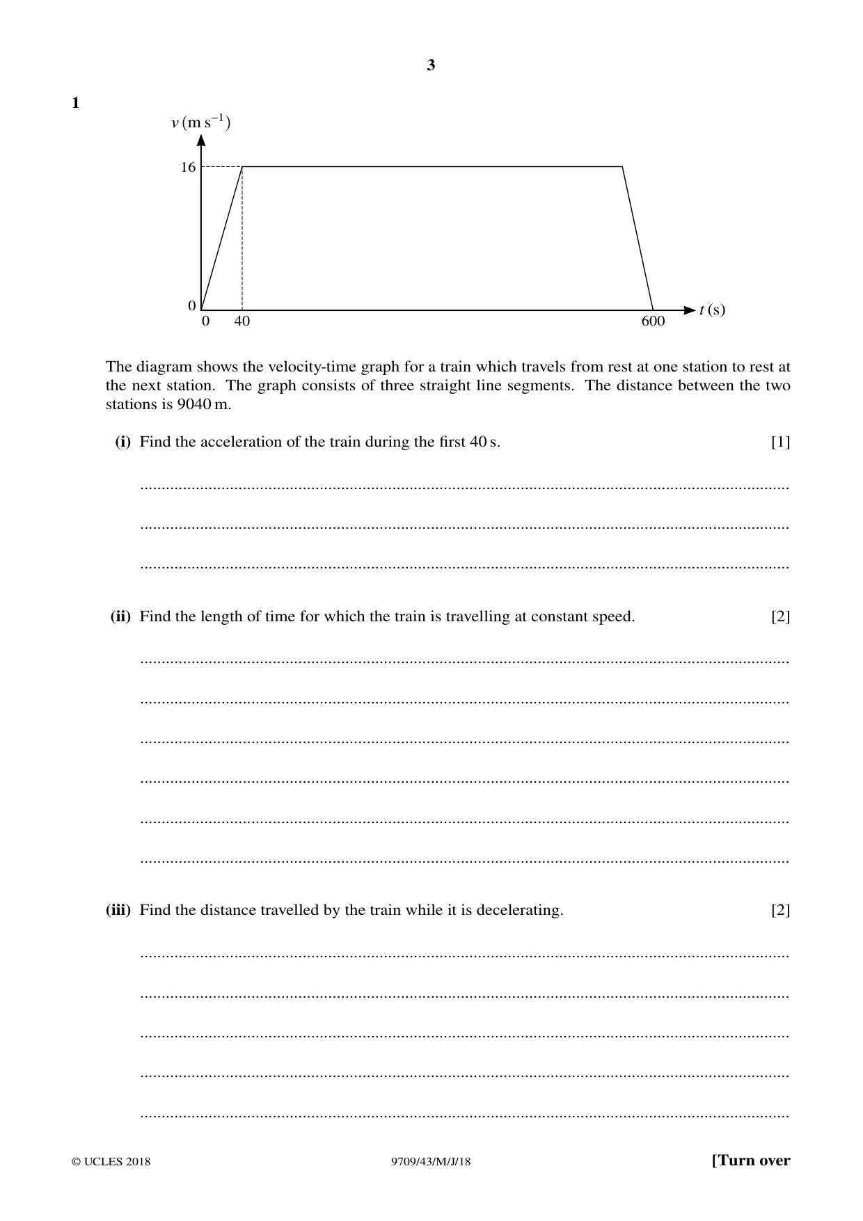 Cambridge A Level Mathematics 9709 2018 May/June Paper 4 · Variant 3 question paper, page 3 of 16