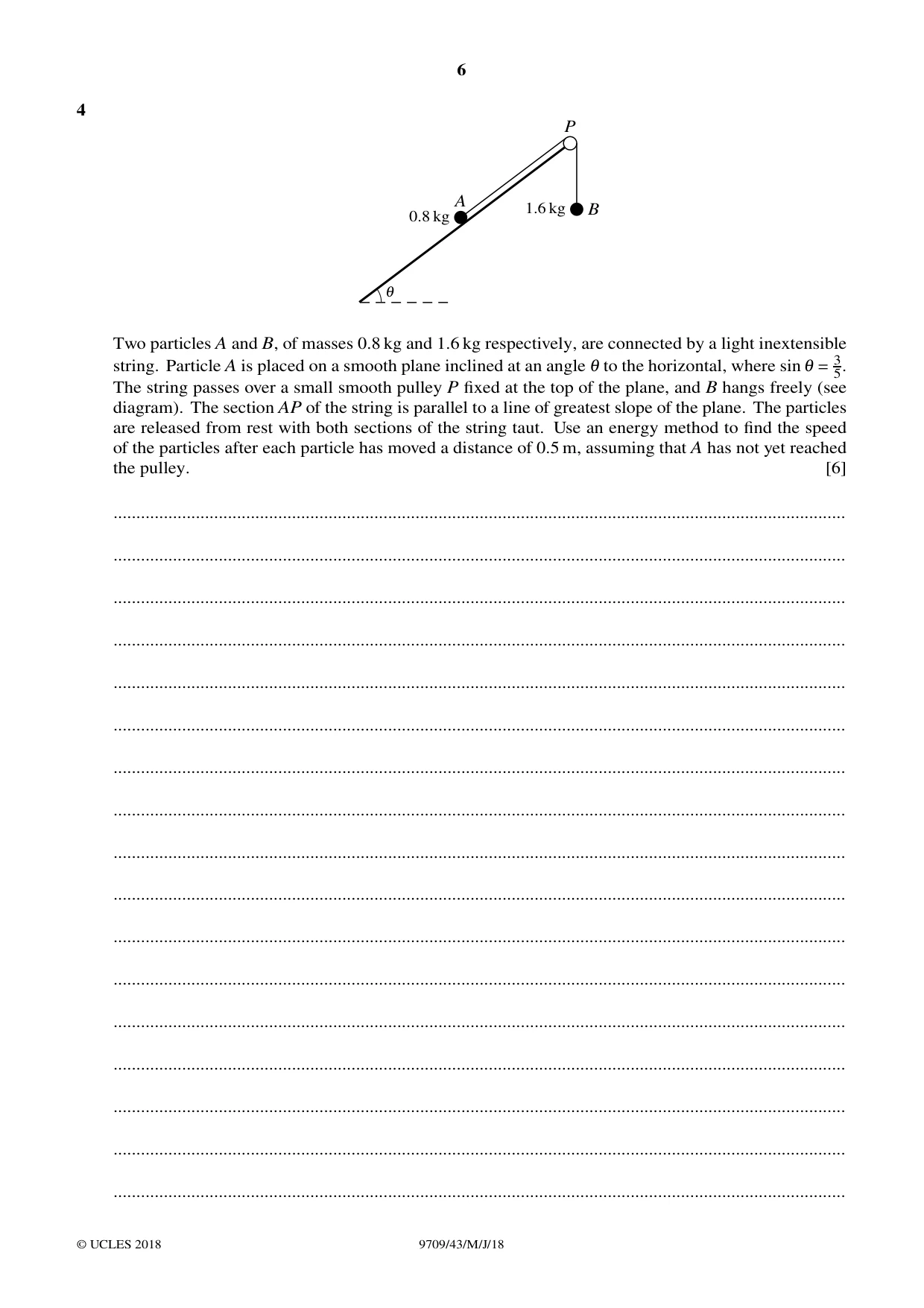 Cambridge A Level Mathematics 9709 2018 May/June Paper 4 · Variant 3 question paper, page 6 of 16