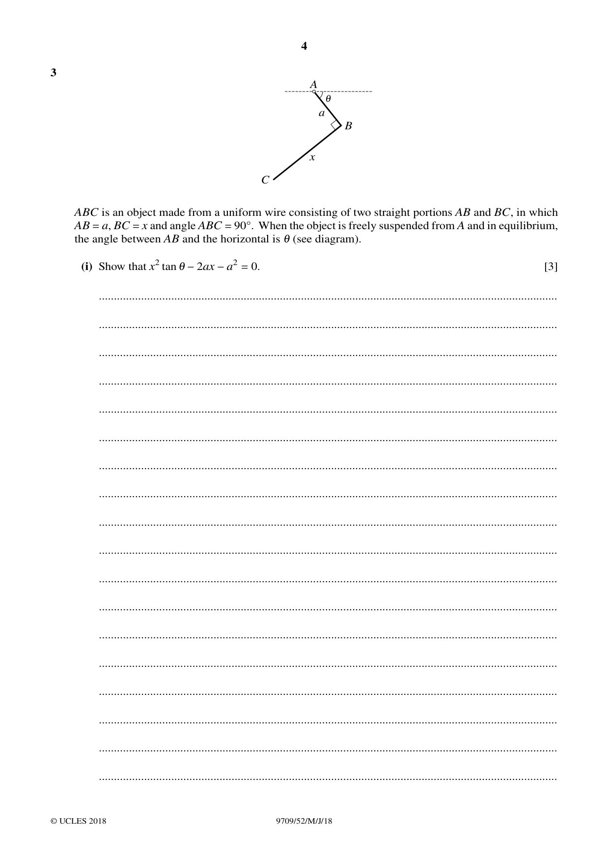 Cambridge A Level Mathematics 9709 2018 May/June Paper 5 · Variant 2 question paper, page 4 of 16