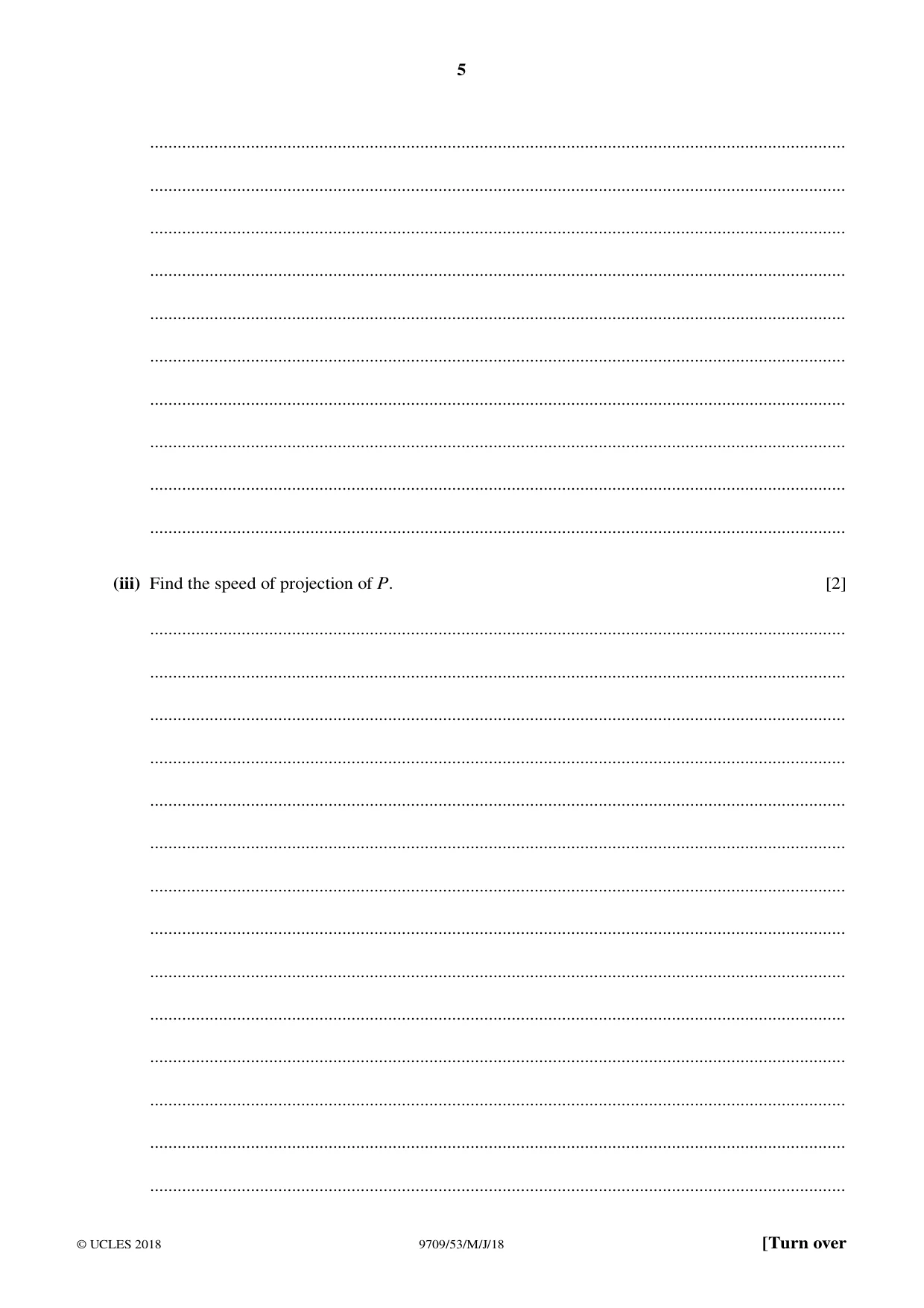 Cambridge A Level Mathematics 9709 2018 May/June Paper 5 · Variant 3 question paper, page 5 of 16