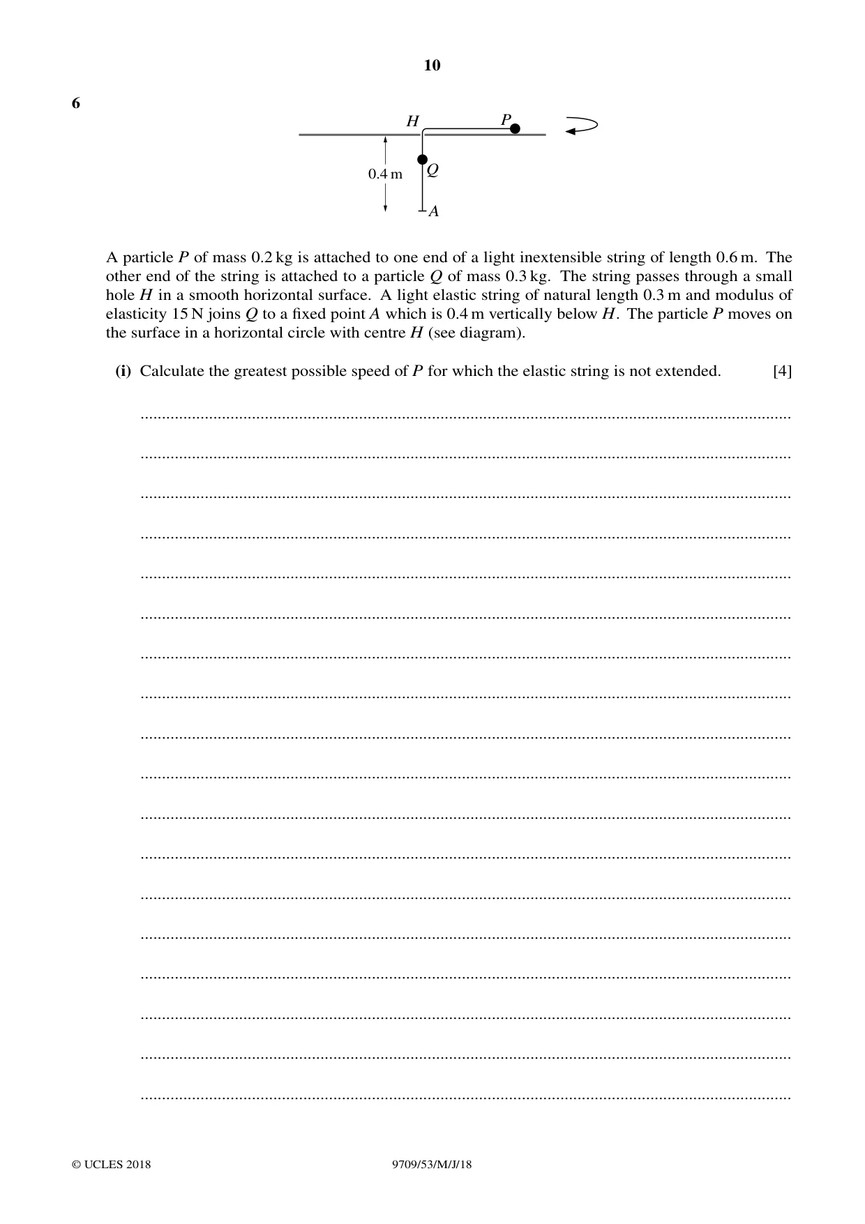 Cambridge A Level Mathematics 9709 2018 May/June Paper 5 · Variant 3 question paper, page 10 of 16