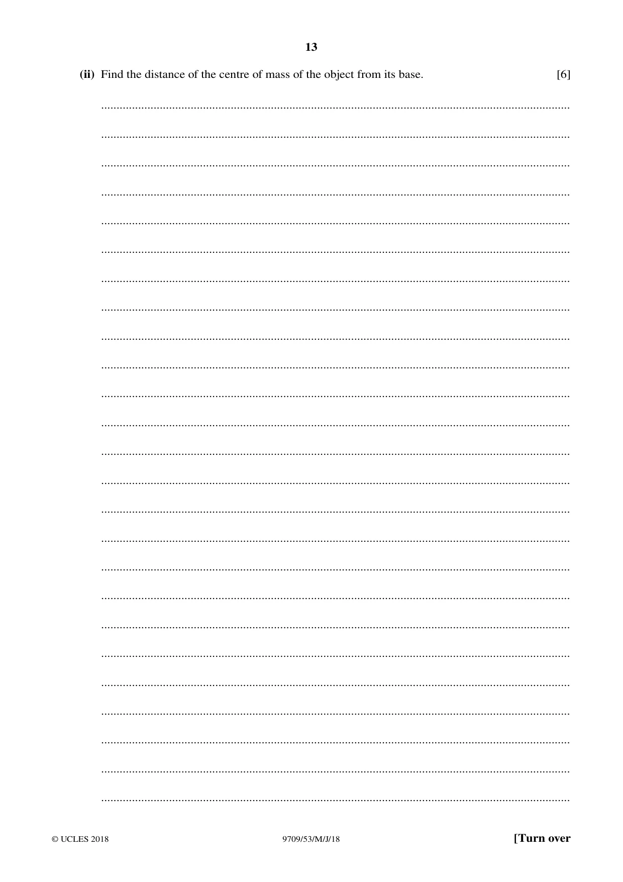 Cambridge A Level Mathematics 9709 2018 May/June Paper 5 · Variant 3 question paper, page 13 of 16