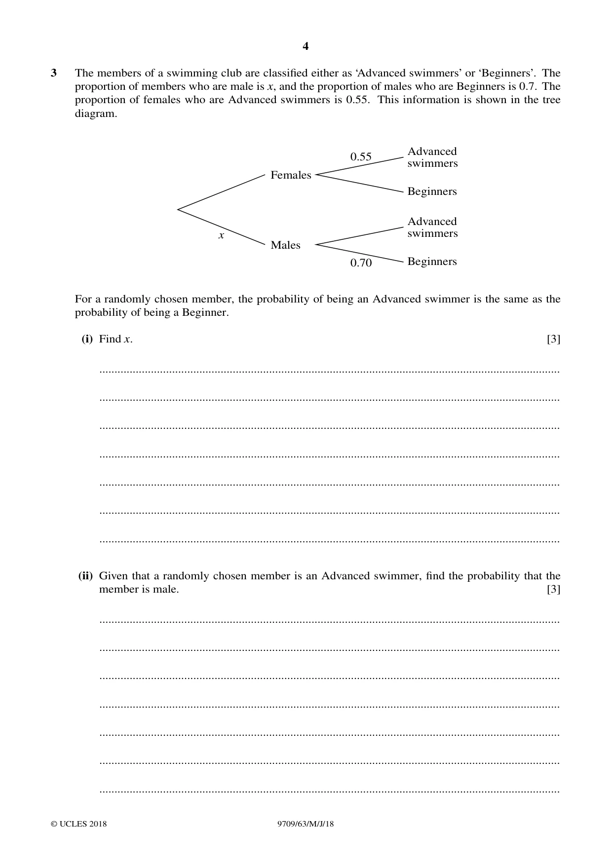 Cambridge A Level Mathematics 9709 2018 May/June Paper 6 · Variant 3 question paper, page 4 of 12