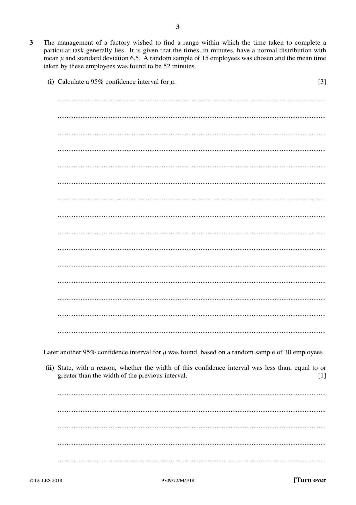 Cambridge A Level Mathematics 9709 2018 May/June Paper 7 · Variant 2 question paper, page 3 of 12