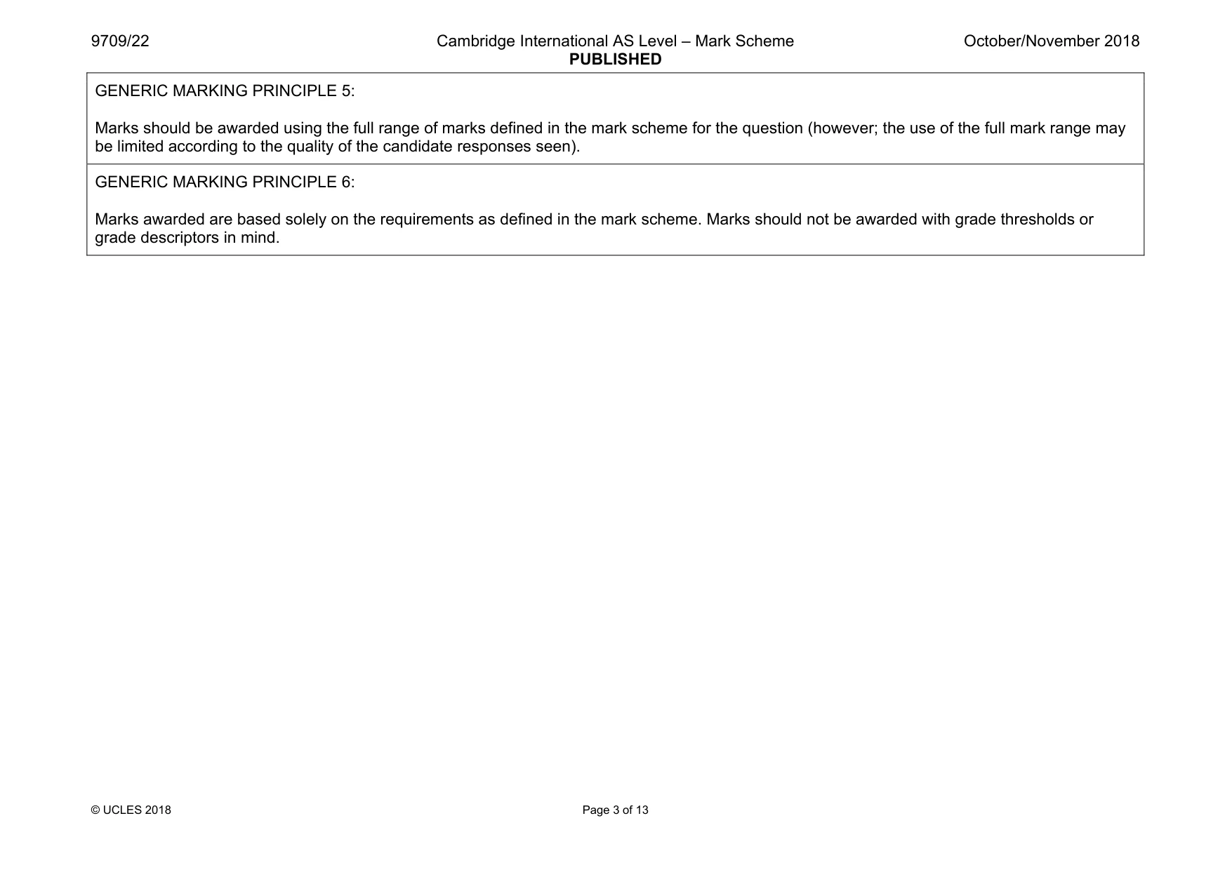 Mark scheme, page 3 of 13