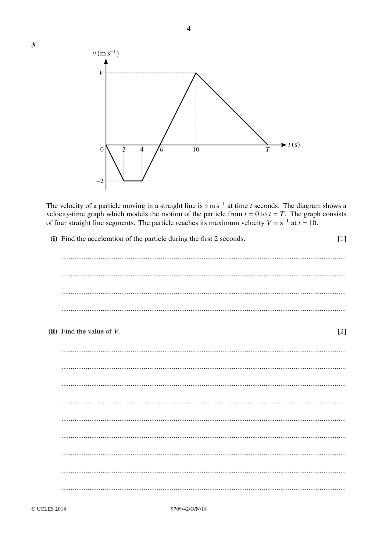Cambridge A Level Mathematics 9709 2018 Oct/Nov Paper 4 · Variant 2 question paper, page 4 of 16