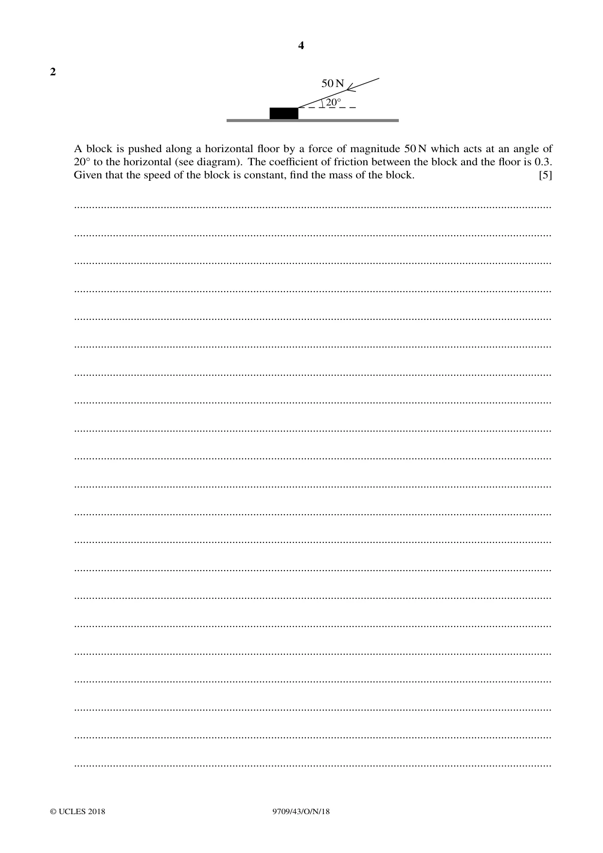 Cambridge A Level Mathematics 9709 2018 Oct/Nov Paper 4 · Variant 3 question paper, page 4 of 16