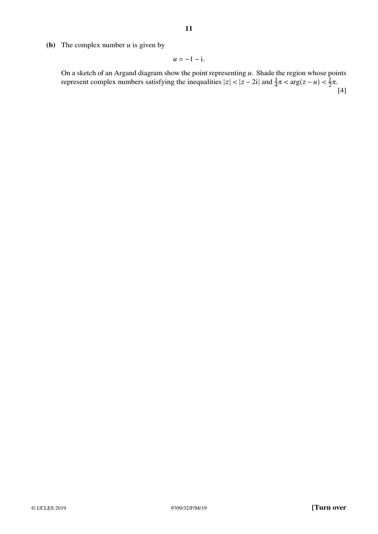 Cambridge A Level Mathematics 9709 2019 Feb/March Paper 3 · Variant 2 question paper, page 11 of 20